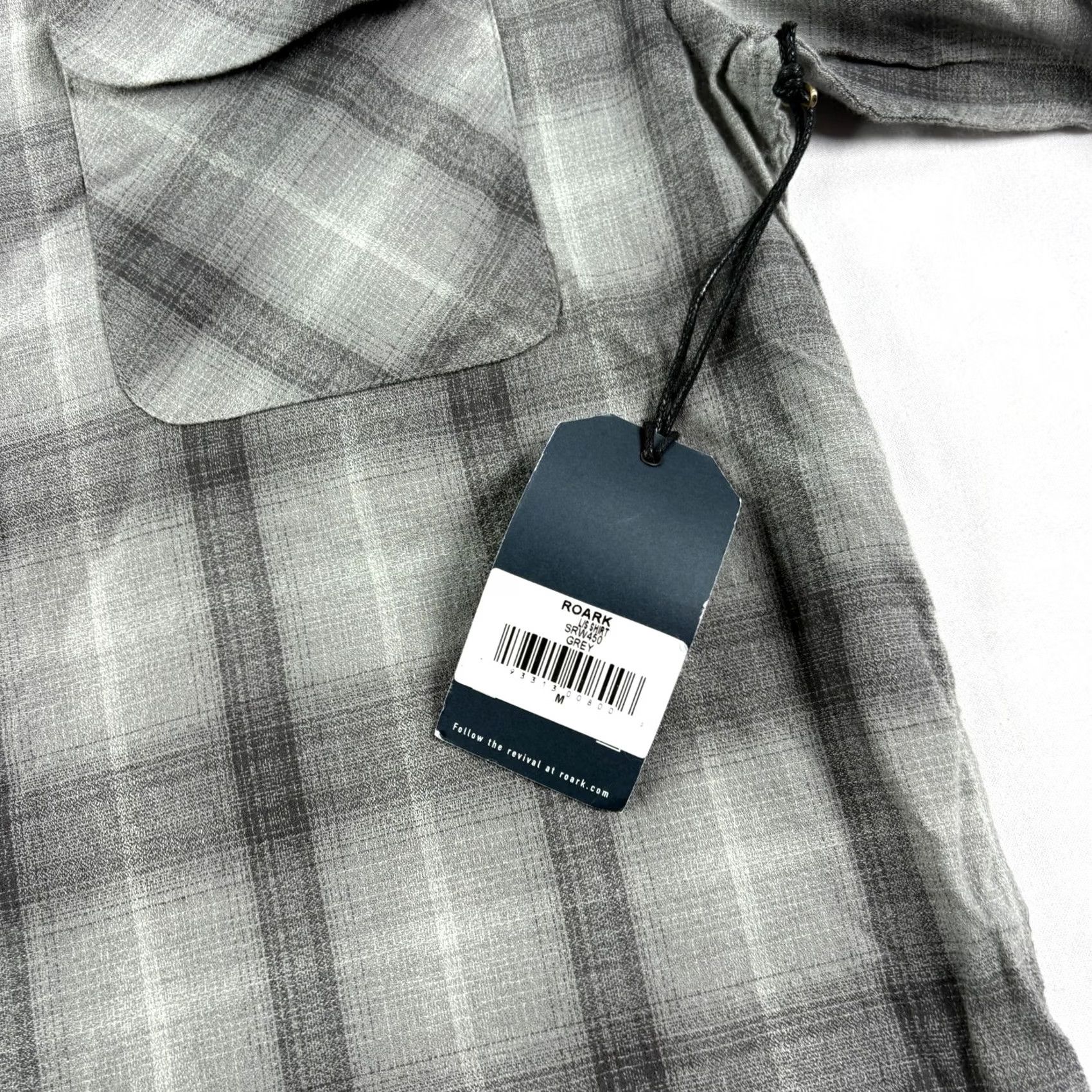 Roark Roark Cassidy Shirt Mens Medium Gray Plaid Button-Up Long Sleeve Casual Classic Fit Size US M / EU 48-50 / 2 - 3 Thumbnail