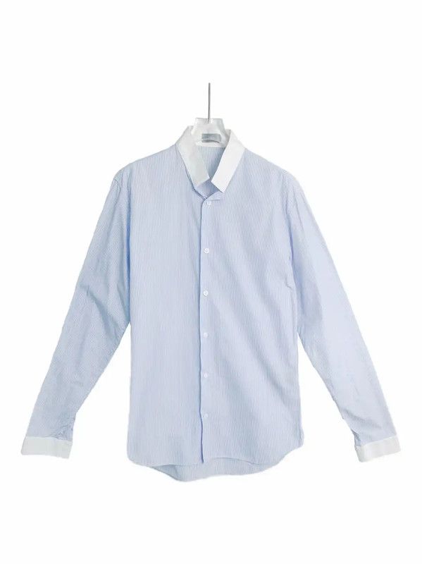 Dior Dior Men’s Long Sleeve Blue Shirt 0089 Size US S / EU 44-46 / 1 - 1 Thumbnail