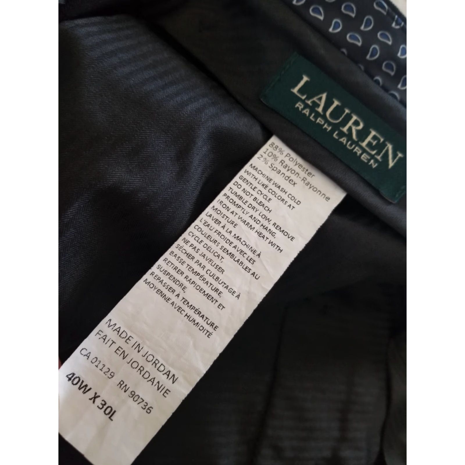 Polo Ralph Lauren Polo Ralph Lauren Dress Pants Mens 40x30 Black Slacks Chino Trouser Regular Inseam 30 Decorated Size US L / EU 52-54 / 3 - 7 Thumbnail