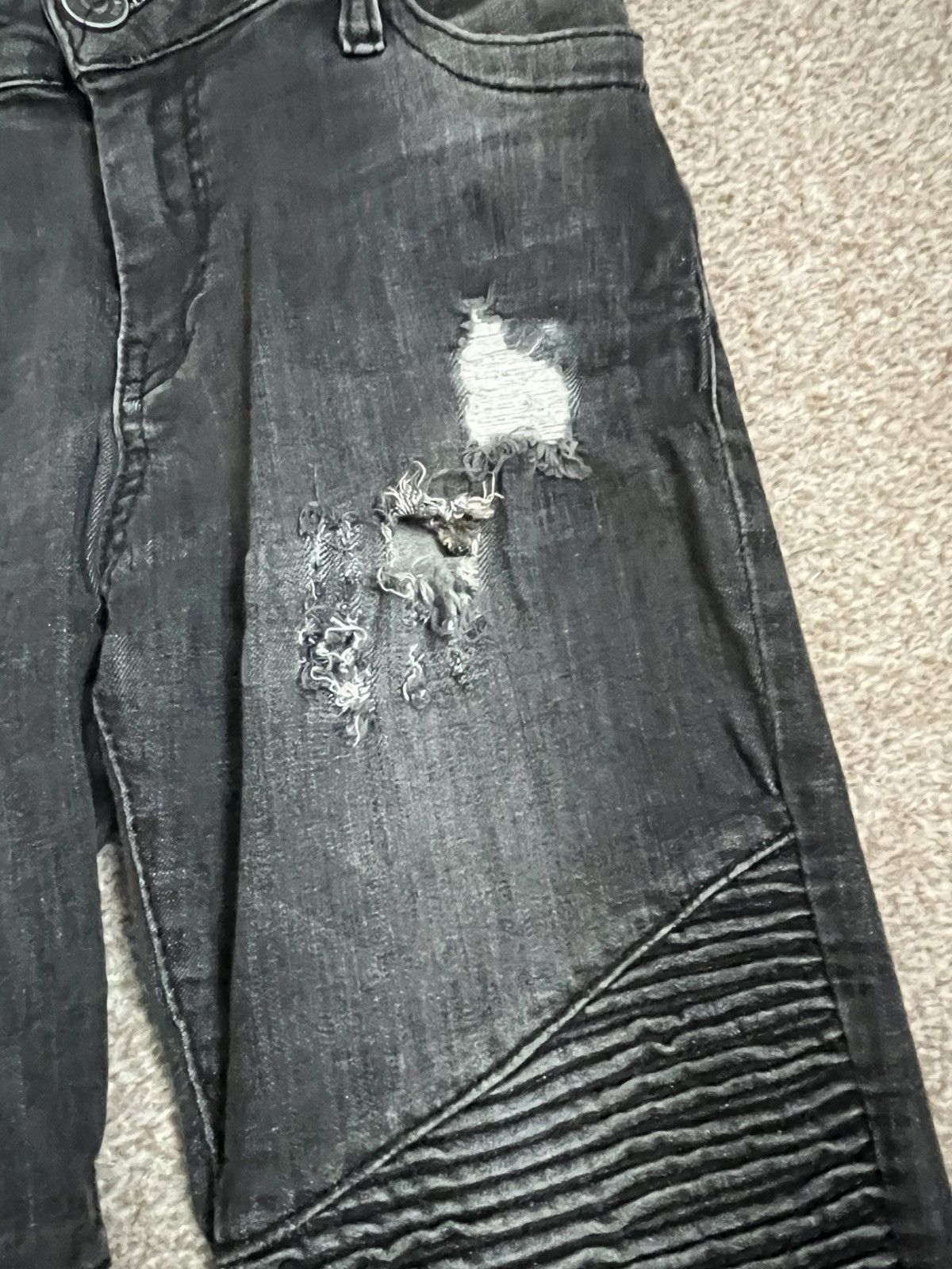 Balmain Balmain black biker jeans size 31 Size US 31 - 5 Thumbnail