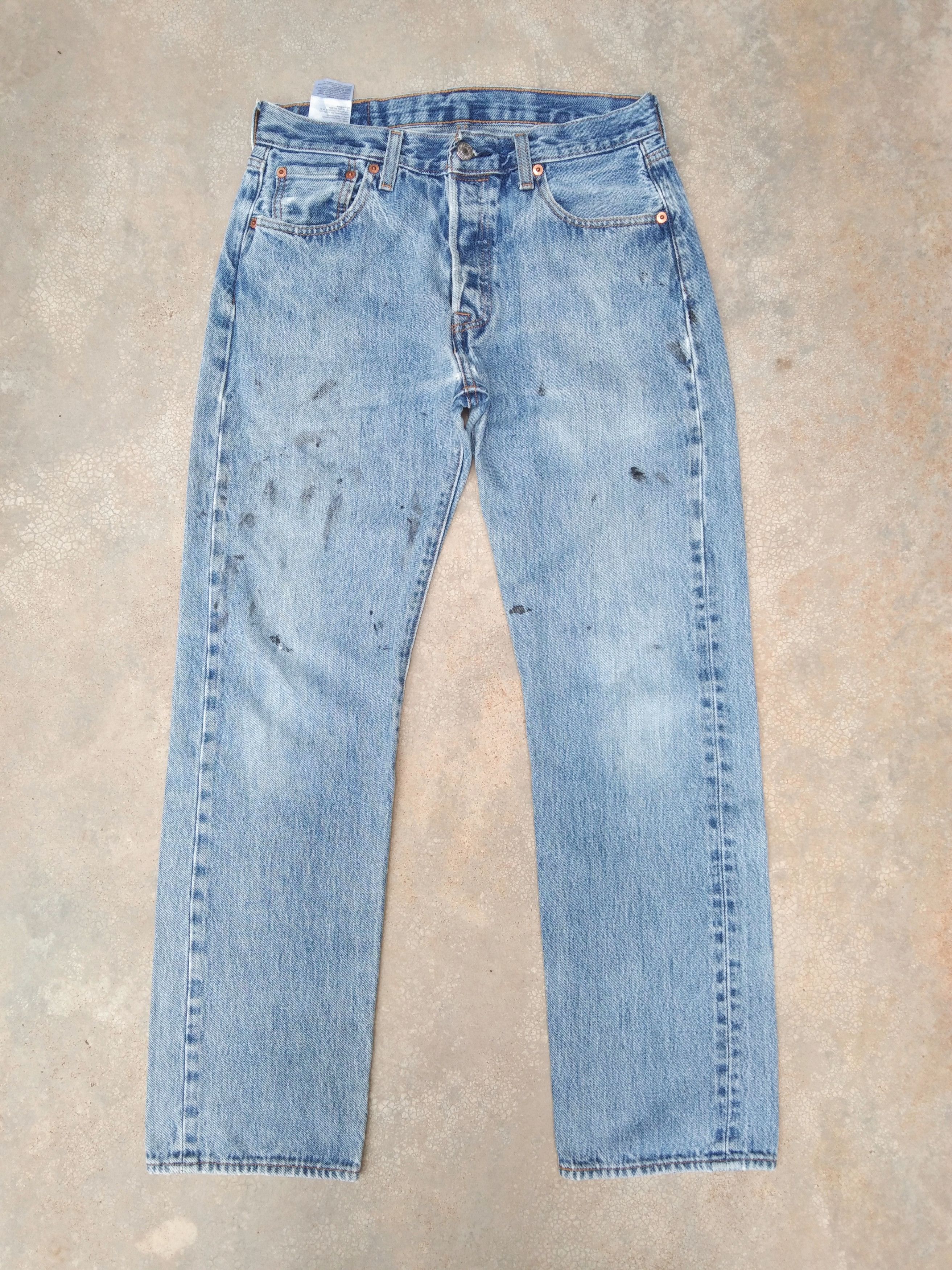Vintage Levis 501 Painter Distressed Jeans 30x29