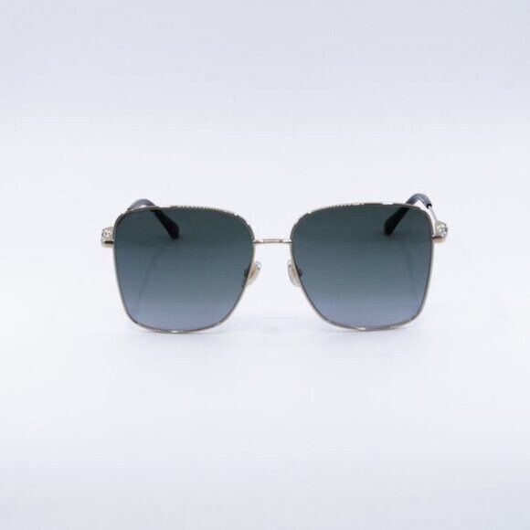 Jimmy Choo Jimmy Choo HESTER/S 02M2 9O Sunglasses Black Gold Square Size ONE SIZE - 3 Thumbnail