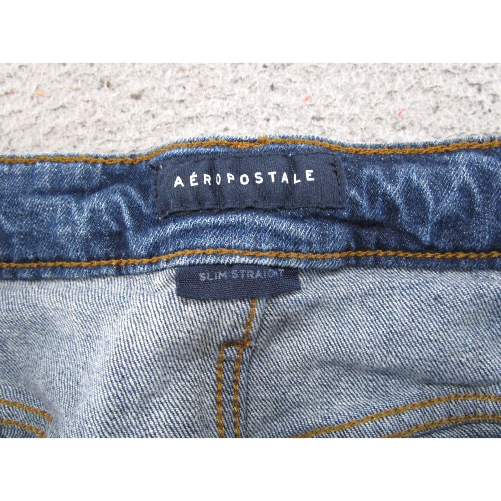 Vintage VINTAGE Aeropostale Slim Straight Jeans Blue 36x30 Distressed Denim Men 5-Pocket Read Size US 36 / EU 52 - 4 Thumbnail