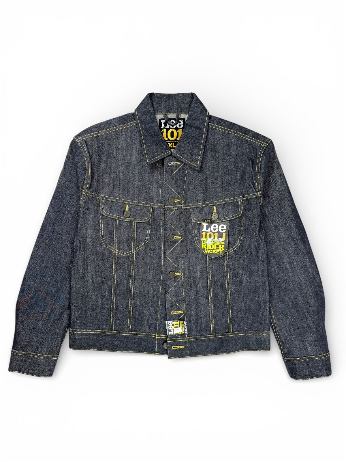 Lee Lee Riders 101J 40-50s Selvedge Denim Jacket Raw XL Size US XL / EU 56 / 4 - 1 Thumbnail