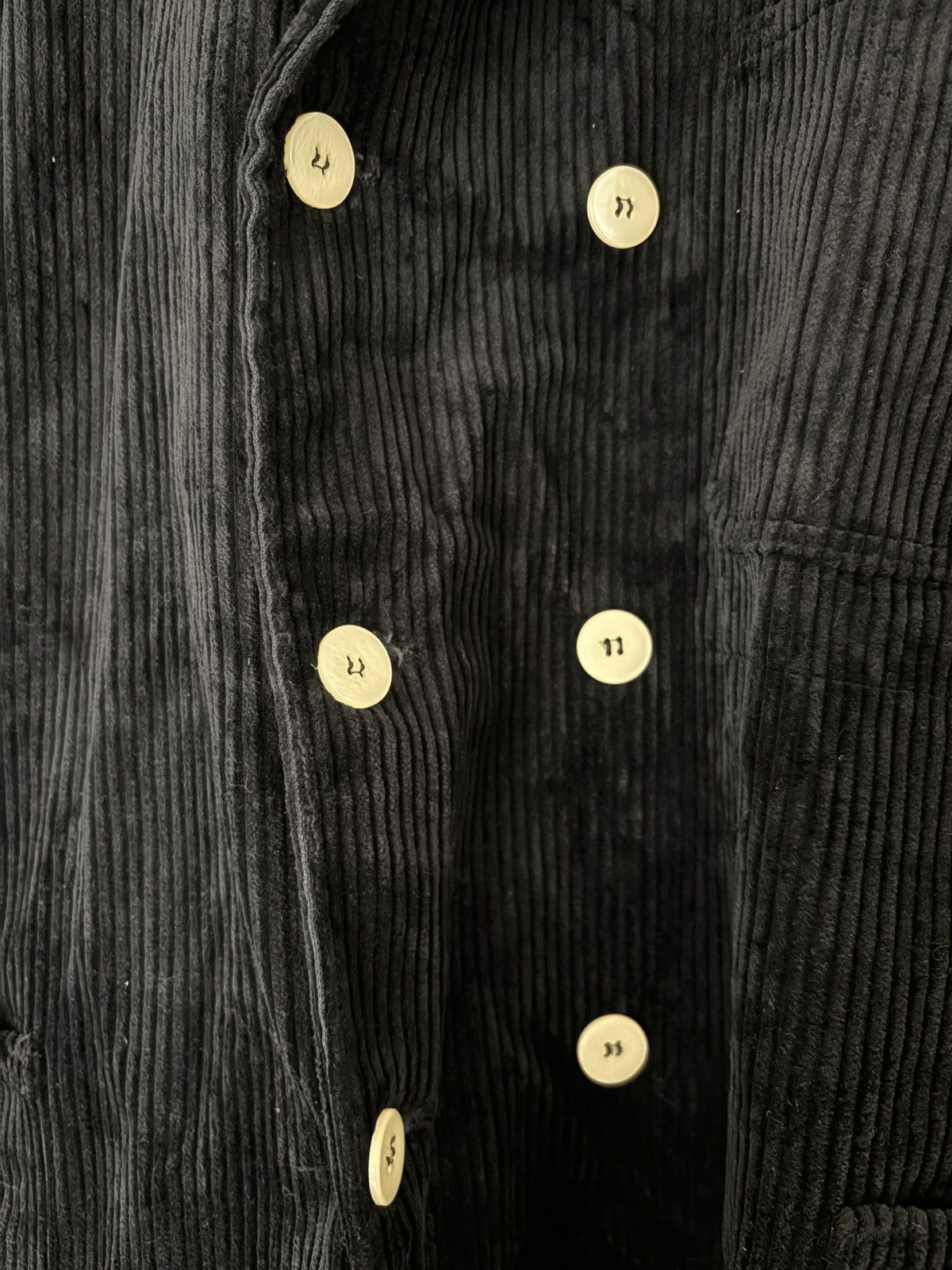 Vintage 1960’s Black French Corduroy Double Breasted Jacket Size US L / EU 52-54 / 3 - 3 Thumbnail