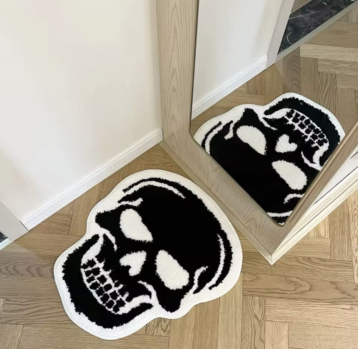 Japanese Brand Skull Bath Mat Tufted Rug Size ONE SIZE - 2 Thumbnail