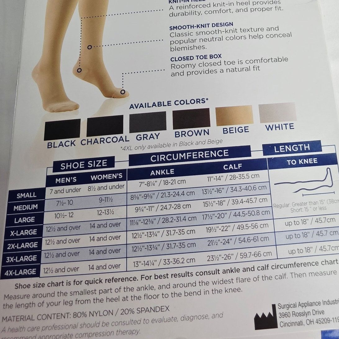 Other TRUFORM Unisex Gray 8865 Medical Compression Stockings Size ONE SIZE - 9 Thumbnail