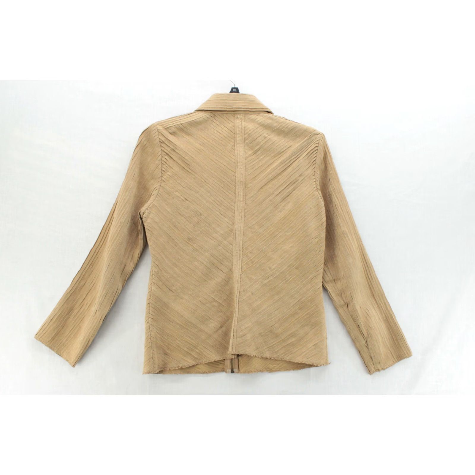 Vintage VINTAGE Bamboo Traders leather stitched Jacket Womens Large Brown Pockets Full Zip Lined Size L / US 10 / IT 46 - 5 Thumbnail