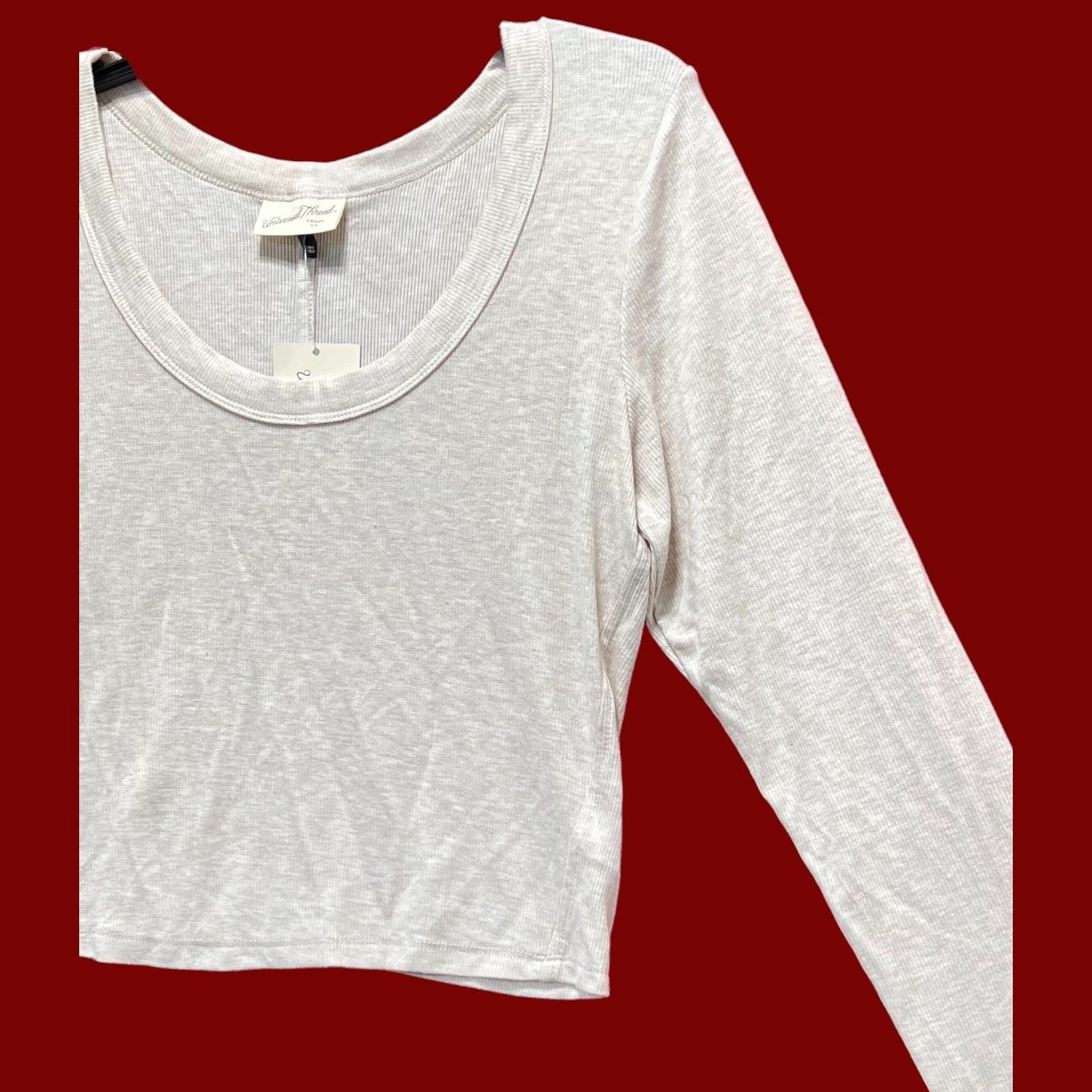 Other Universal Thread - Women's Ribbed Long Sleeve Scoopneck T-Sh Size XL / US 12-14 / IT 48-50 - 14 Thumbnail