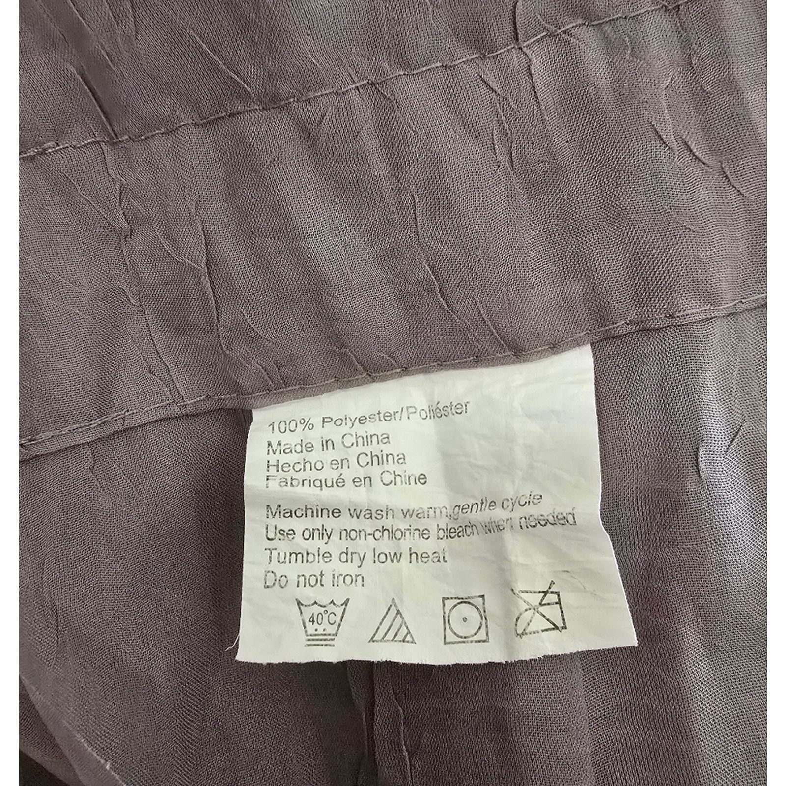 Other Grey Crinkled Lace Curtain Bundle Size ONE SIZE - 3 Thumbnail