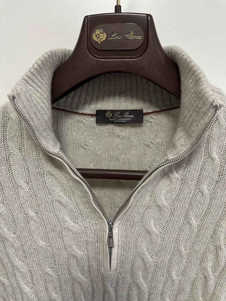 Loro Piana LORO PIANA Half zip sweater Size US XL / EU 56 / 4 - 2 Thumbnail