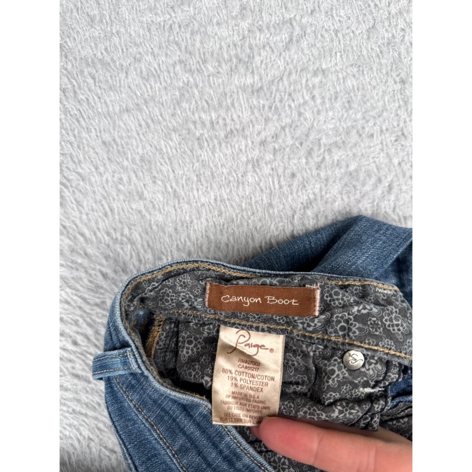Anthropologie VINTAGE Anthropologie Paige Bootcut Jeans Women 27 Blue Denim Slim Fit 29x29 Size 27" / US 4 / IT 40 - 7 Thumbnail