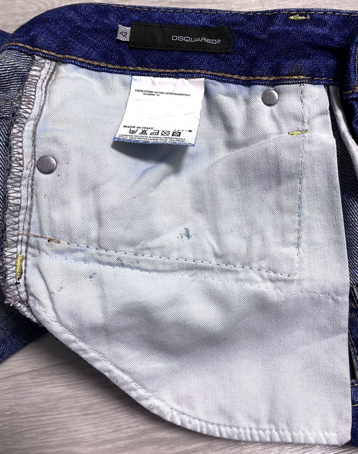 Dsquared2 Dqsuared2 Washed Patchwork Distressed Paint Splatter Jeans Size 28" / US 6 / IT 42 - 14 Thumbnail