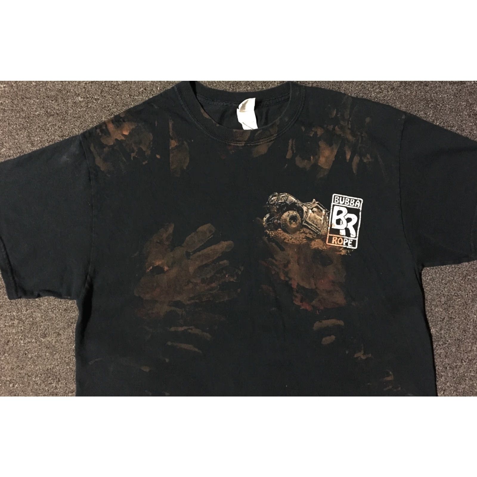 Roper VINTAGE Bubba Rope Mudding Shirt L Black Off Road Truck Grunge USA Flag 90s Shirt Mens Regular T-Shirt Short Sleeve Boyer? Size US L / EU 52-54 / 3 - 6 Thumbnail