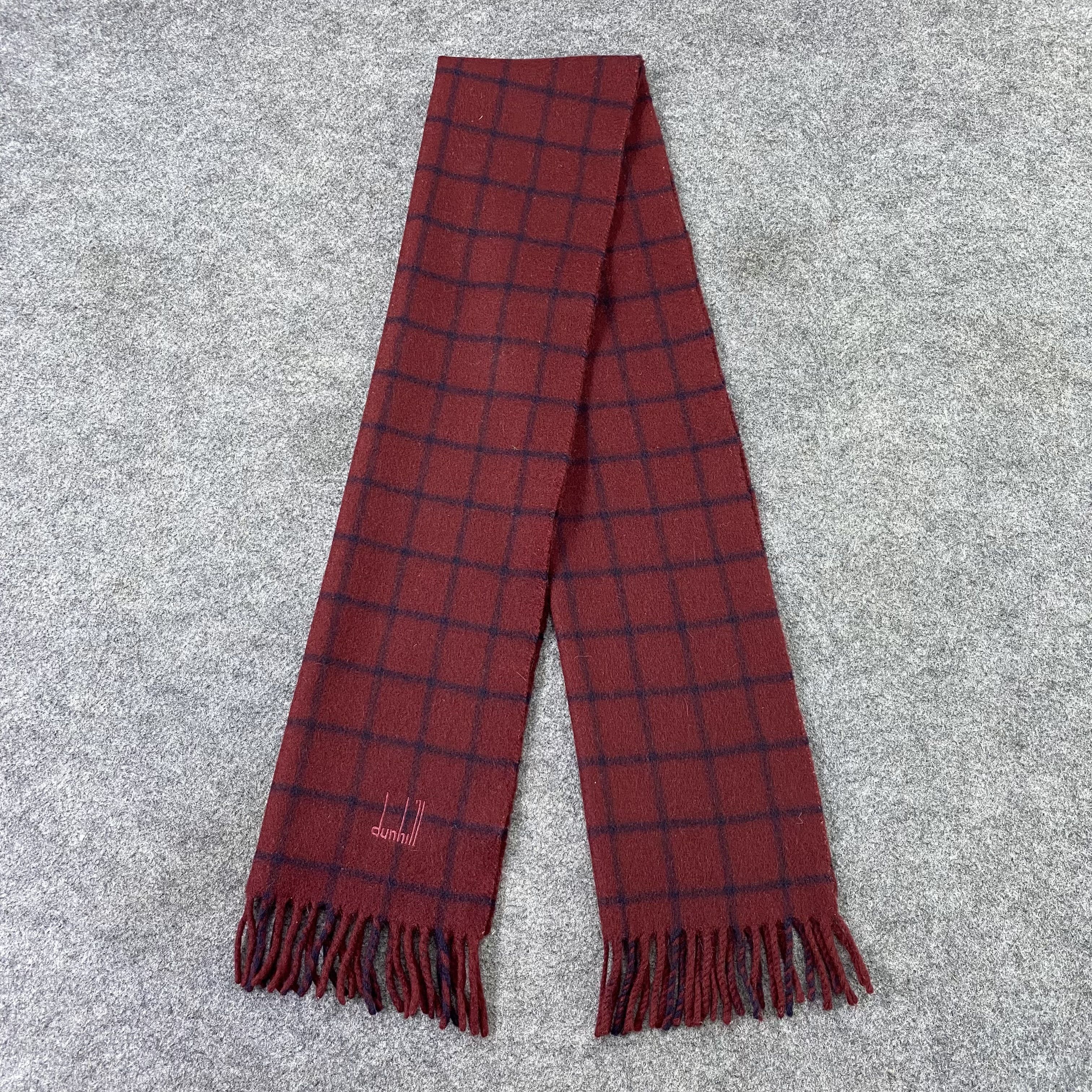 Vintage Alfred Dunhill Cashmere Muffler / Scarf / Neckwear-T1515 Size ONE SIZE - 4 Thumbnail
