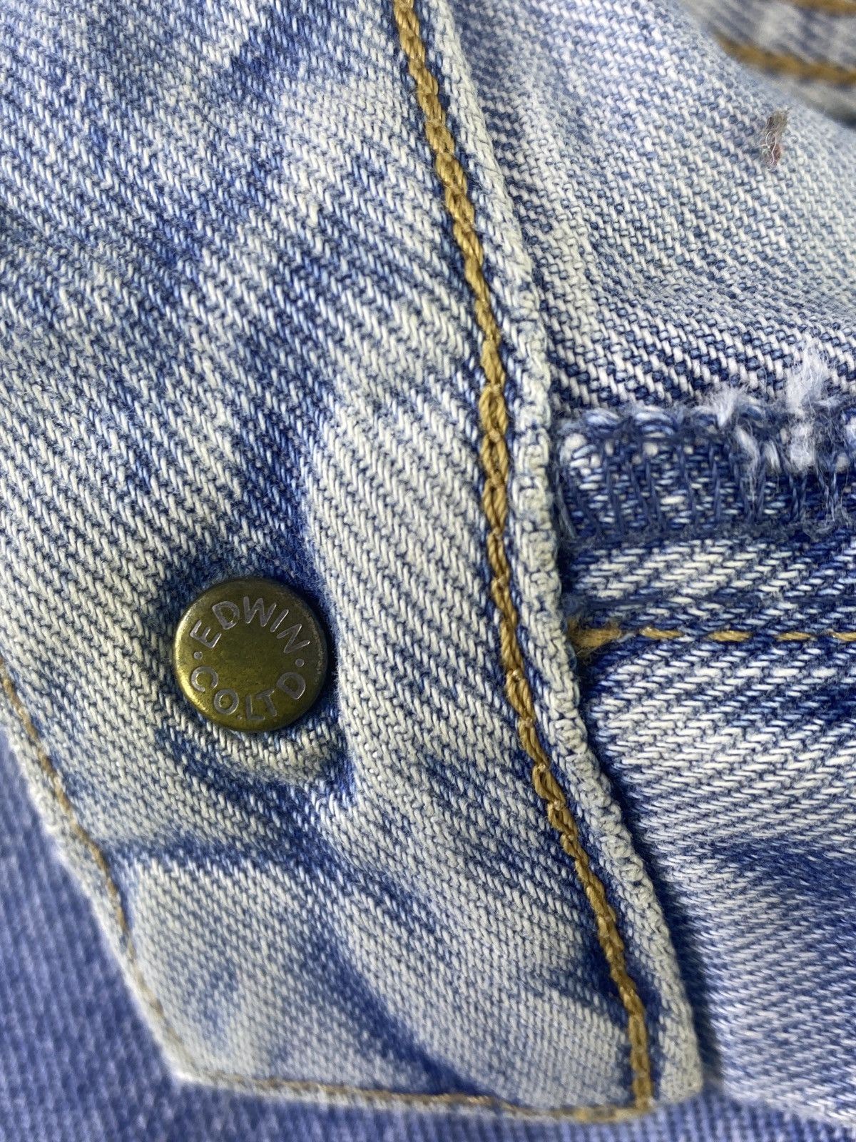 Edwin × Japanese Brand × Jean Edwin 604 Distress Blue Wash Denim - J903 Size US 29 - 6 Thumbnail