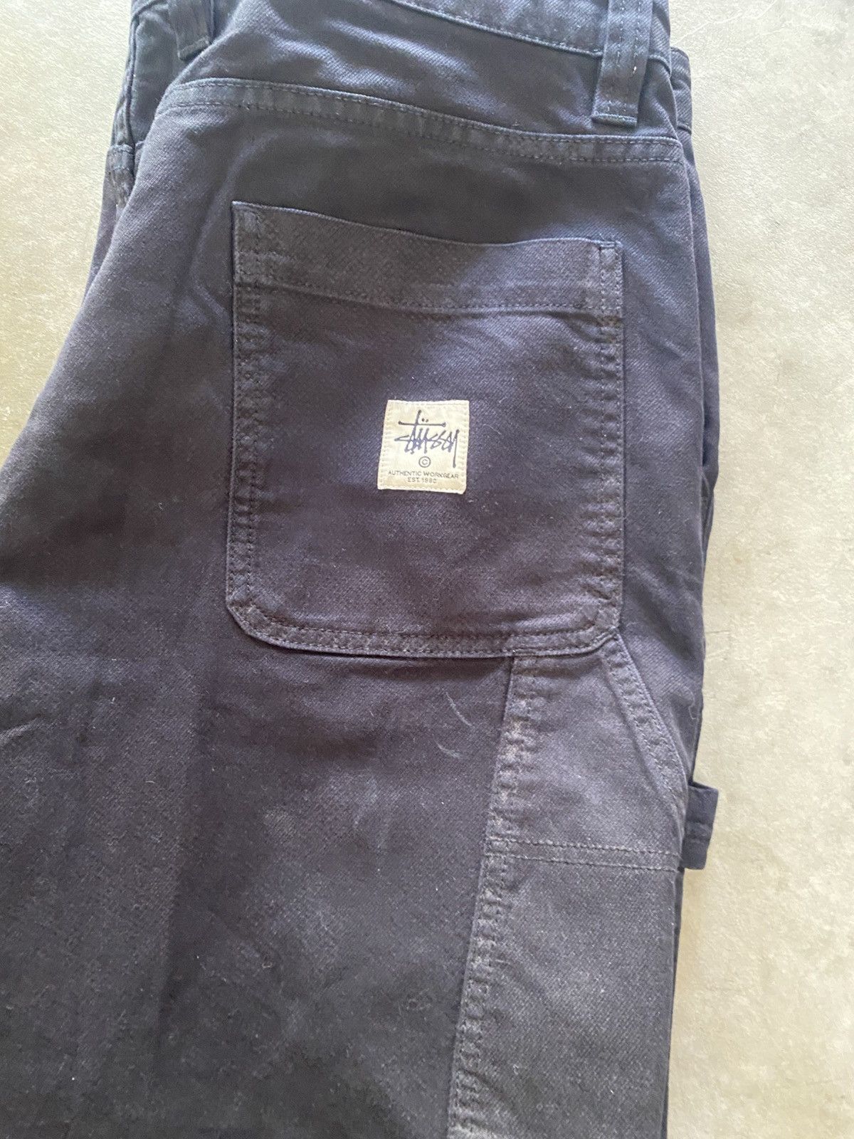 Stussy Stussy Black Double Knee Carpenter Pants 36 Size US 36 / EU 52 - 2 Thumbnail