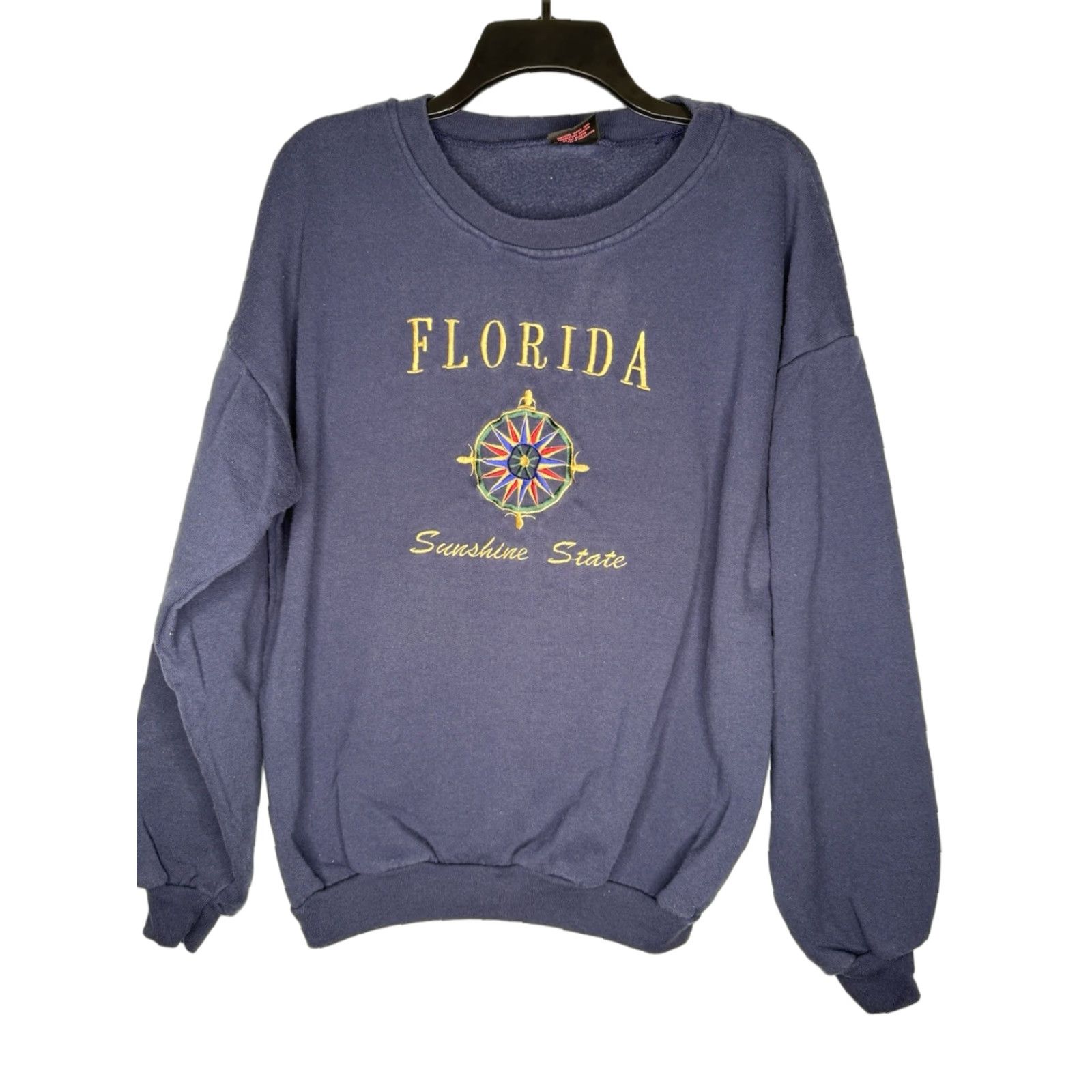 Vintage VINTAGE Florida Sweatshirt Pullover Medium Embroidered Sunshine State All Star American Men M Blue Cotton Blend Fleece Logo 90s Retro USA Size US M / EU 48-50 / 2 - 1 Thumbnail