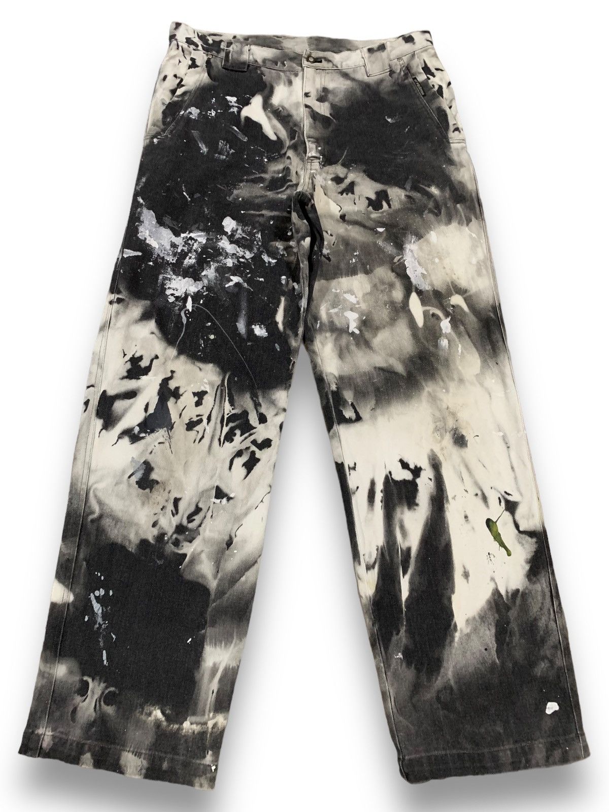 If Six Was Nine St.Paradiso Tie dye Acid Wash Style Splatter Loose Fit Jeans Size US 34 / EU 50 - 1 Thumbnail