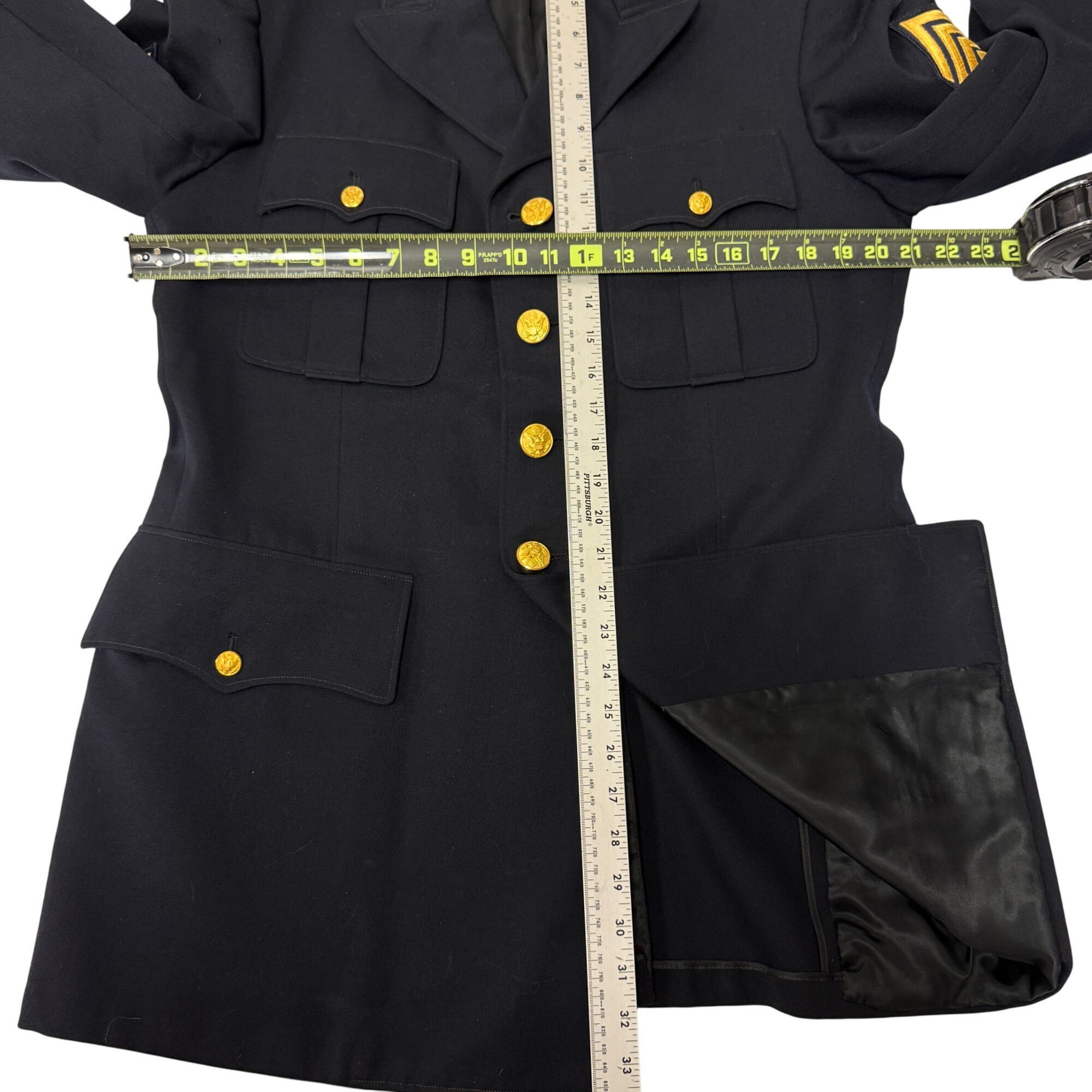Other WWII OFFICERS Service CAPTAINS Military GABARDINE Jacket 40 Size 40R - 9 Thumbnail