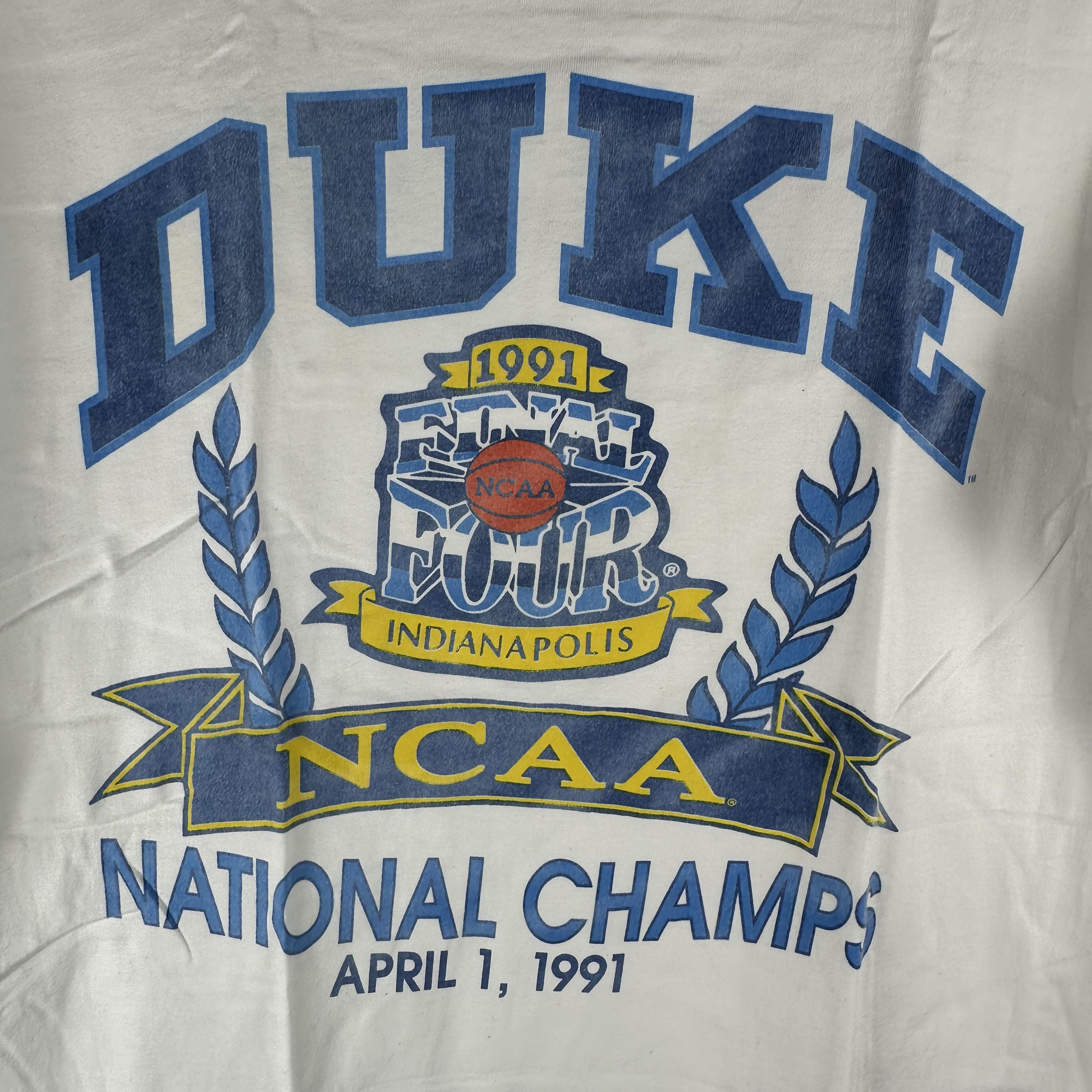 Vintage 1991 Duke Blue Devils NCAA National Champions T-Shirt Size US L / EU 52-54 / 3 - 2 Thumbnail