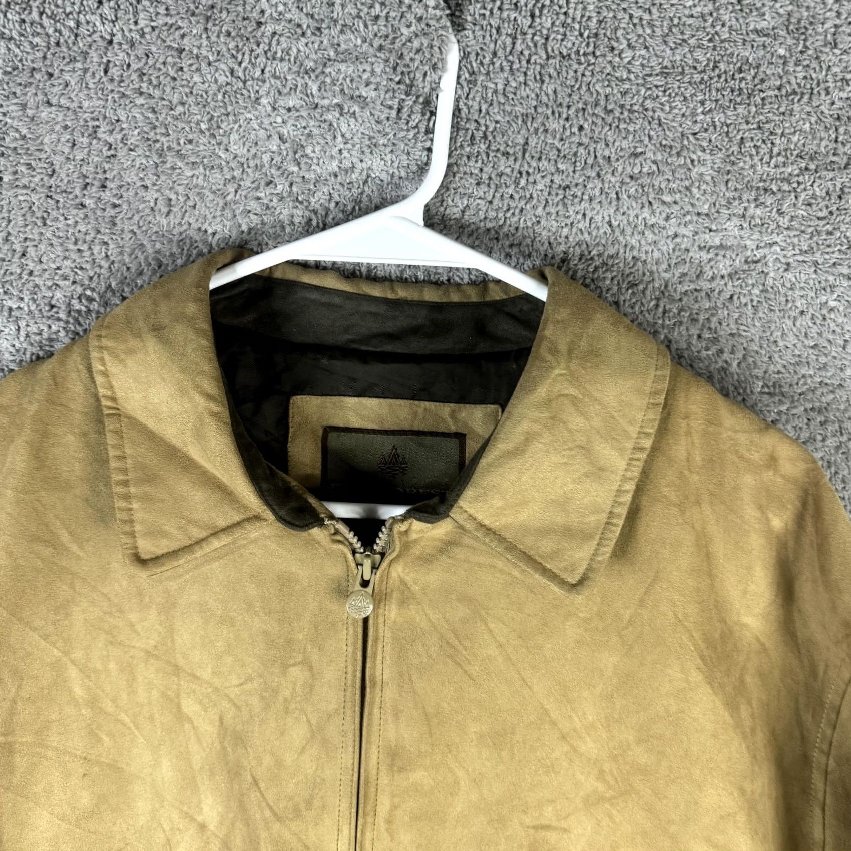 Vintage Rainforest Jacket Mens Large Beige Microfiber Bomber Full Zip Lined Casual Size US L / EU 52-54 / 3 - 6 Thumbnail