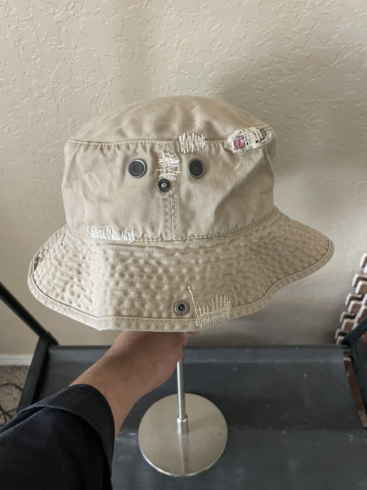 Rugby Ralph Lauren Patchwork distressed Bucket hat Size ONE SIZE - 3 Thumbnail