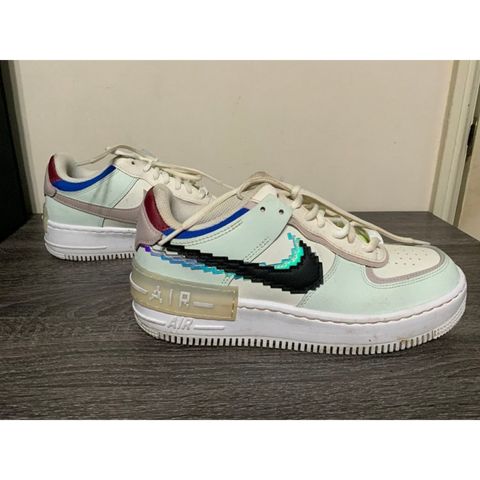 Nike Nike Air Force 1 Shadow White Multi Women’s Size 8 USED Size US 8 / IT 38 - 6 Thumbnail