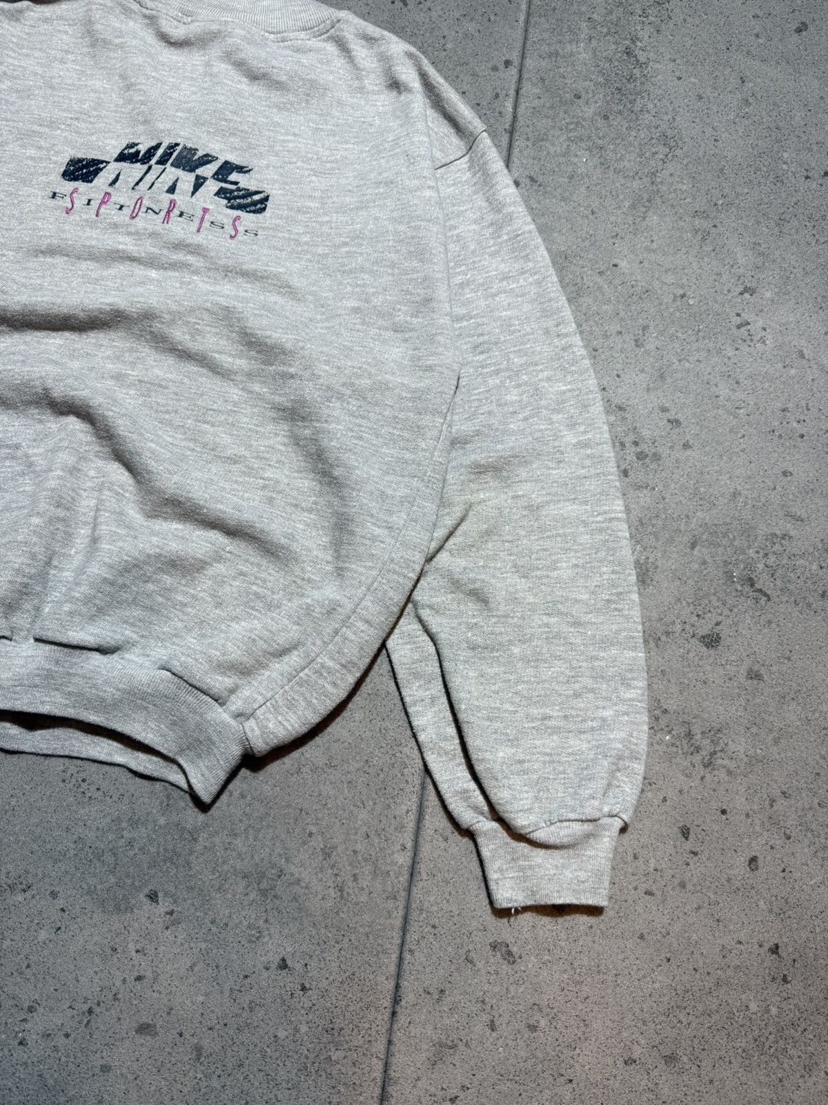 Nike Vintage 80s Nike 1/4 zip grey basic sweatshirt swoosh logo Size US S / EU 44-46 / 1 - 7 Thumbnail