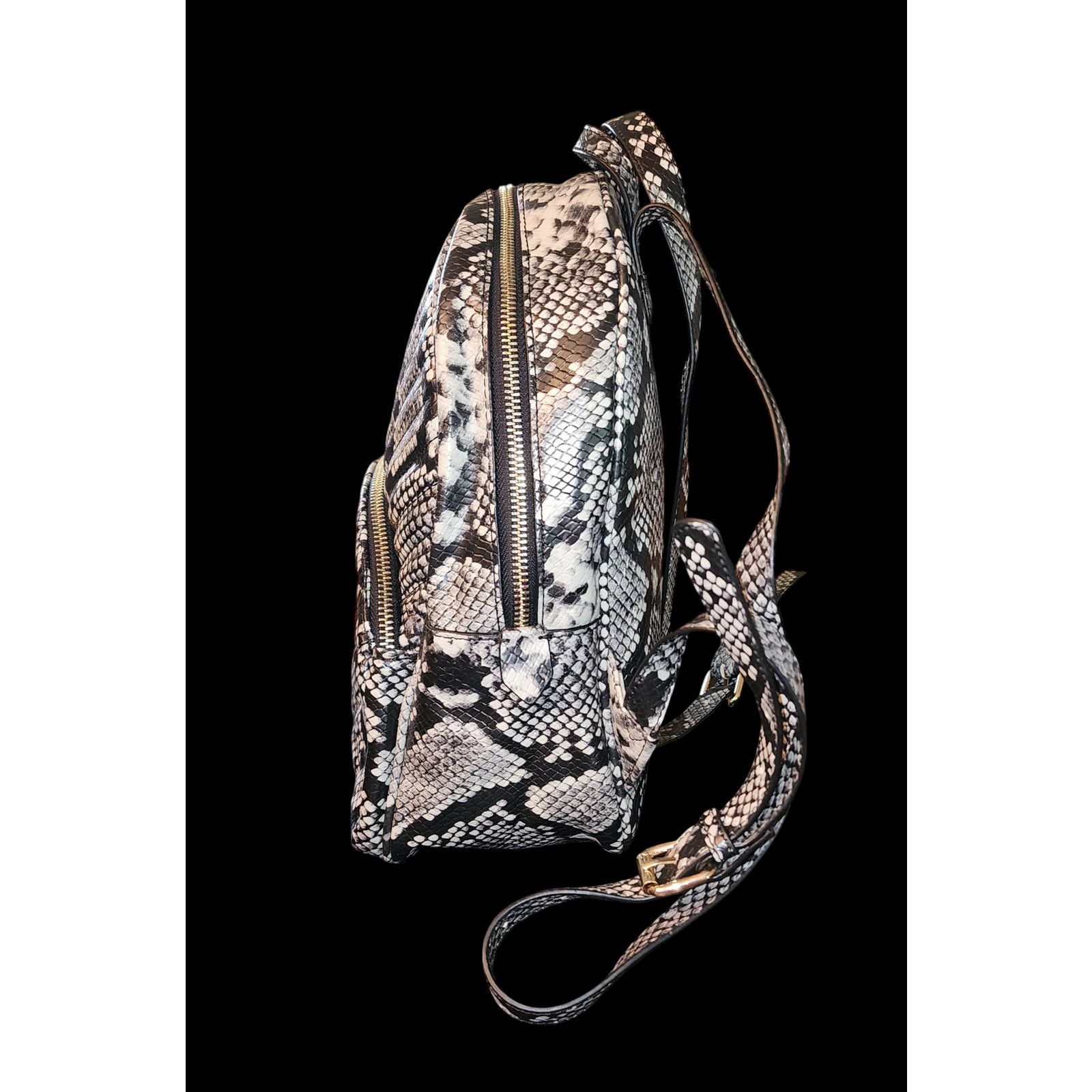 Aldo Aldo Womens Faux Leather black, gray, white backpack Size ONE SIZE - 8 Thumbnail