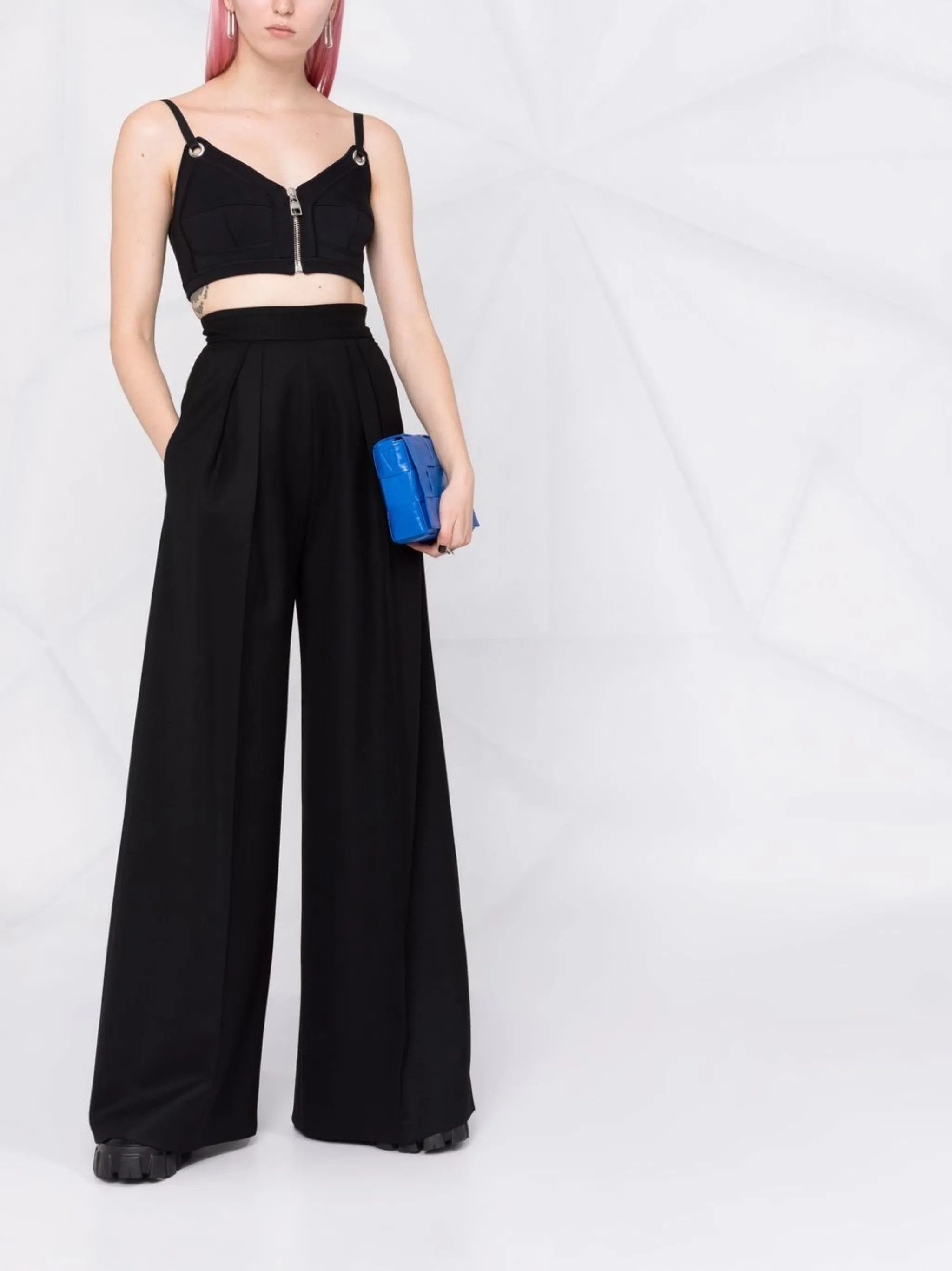 Alexander McQueen o1y0325 Bustier Top in Black Size XL / US 12-14 / IT 48-50 - 2 Thumbnail