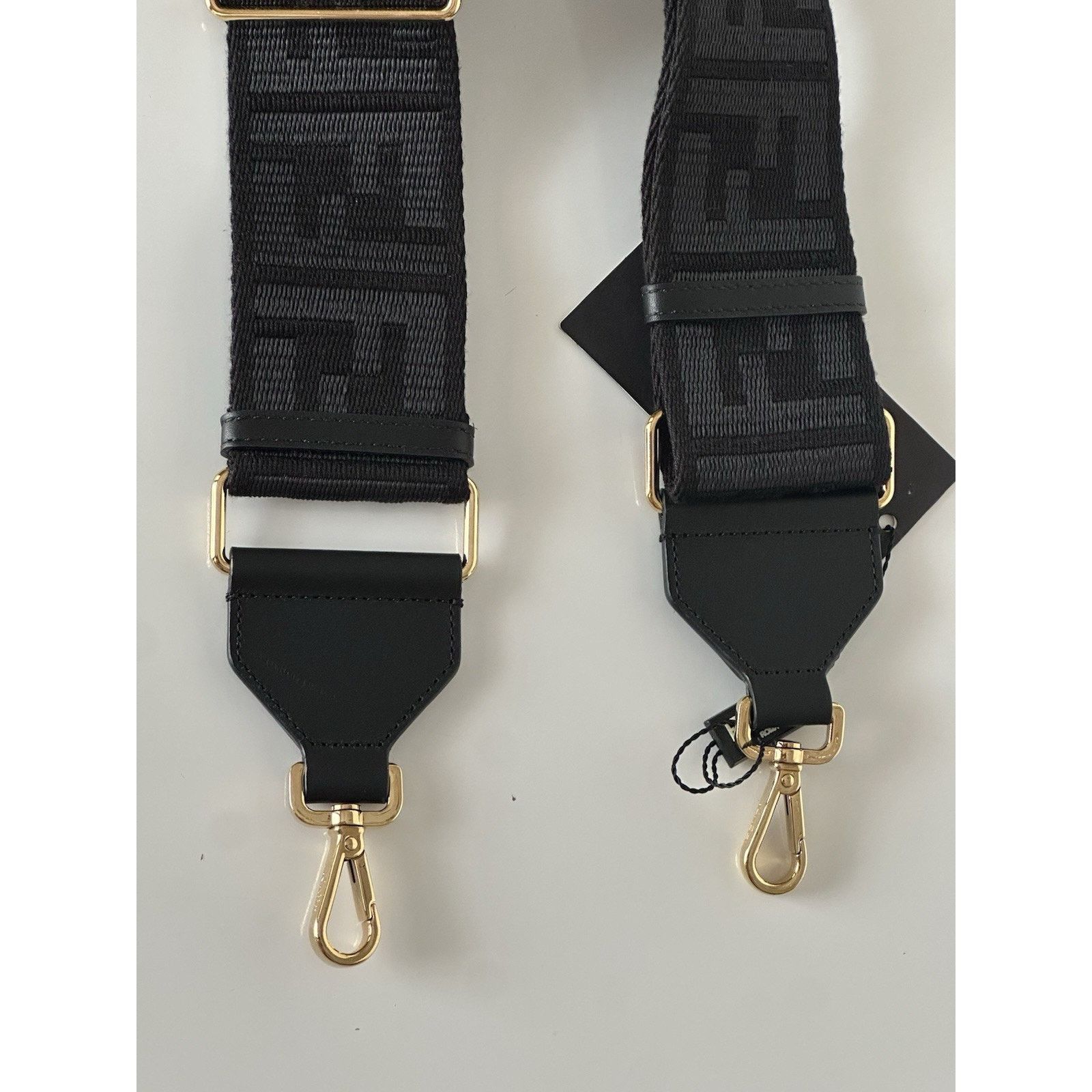Fendi FENDI FF Logo Adjustable Strap Black Made in Italy NWT $1030 Size ONE SIZE - 2 Thumbnail