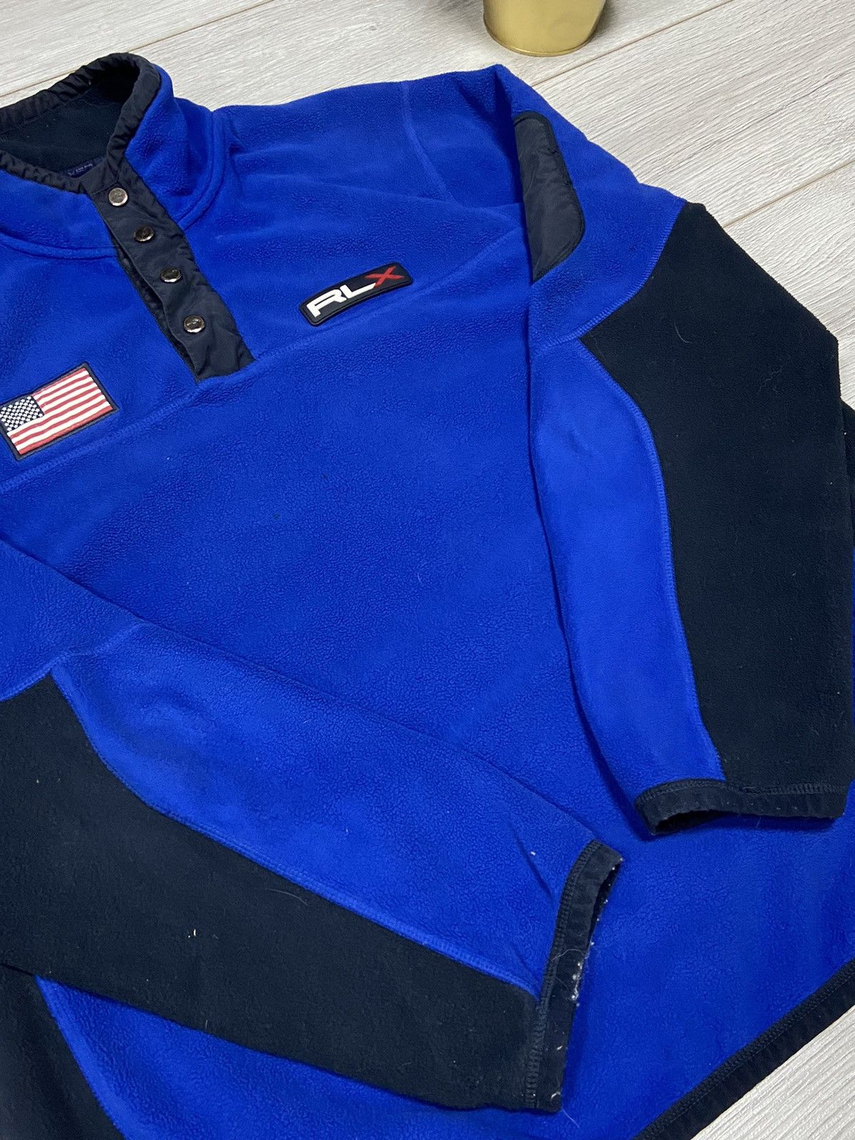 Vintage POLO RLX Ralph USA 🇺🇸 flag Lauren vintage fleece 1/4 Size US L / EU 52-54 / 3 - 5 Thumbnail