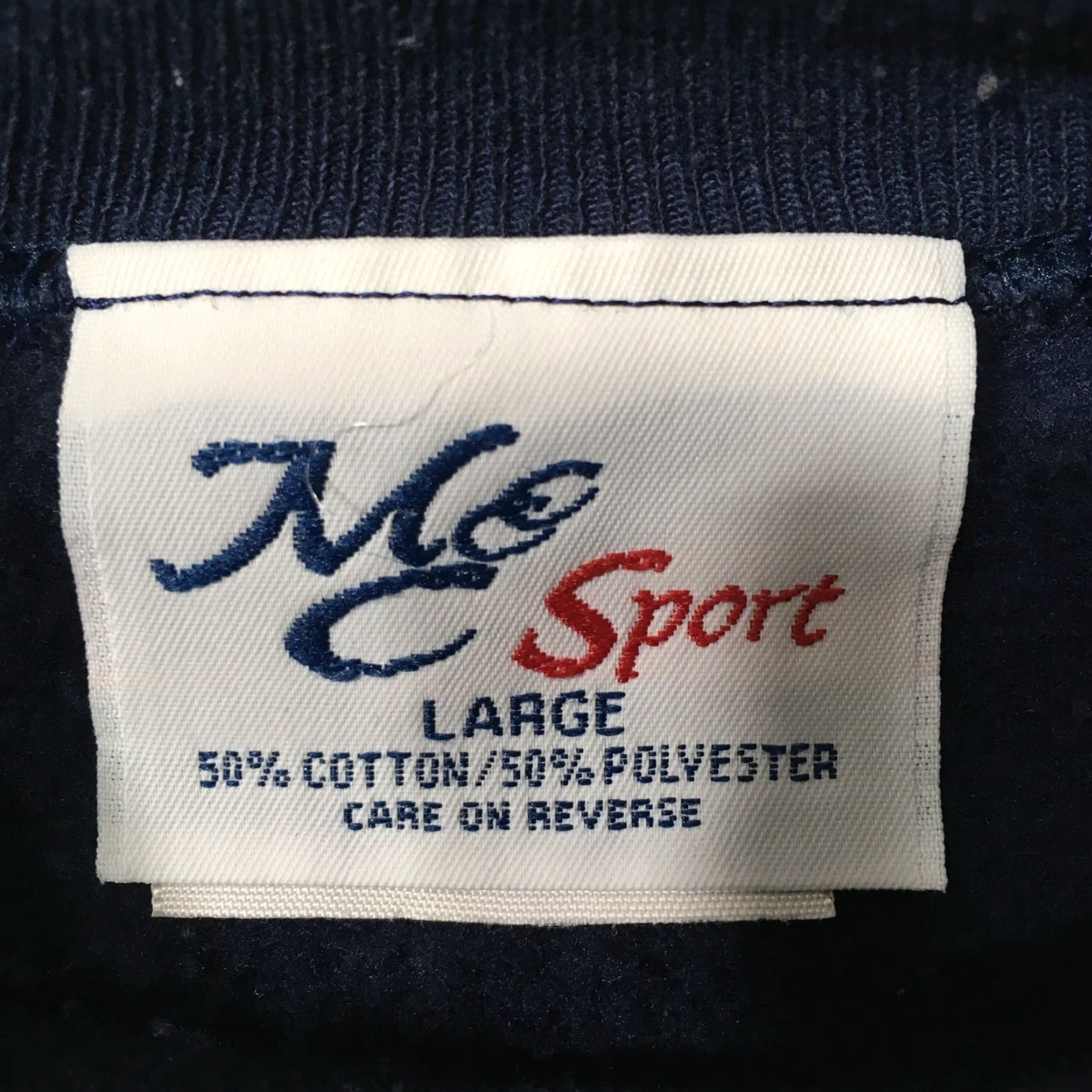 Vintage MC Sports Sweater Men Navy Large Embroidered USA Flag God Bless America Blue Pullover Casual Modern Shirt Size US L / EU 52-54 / 3 - 3 Thumbnail