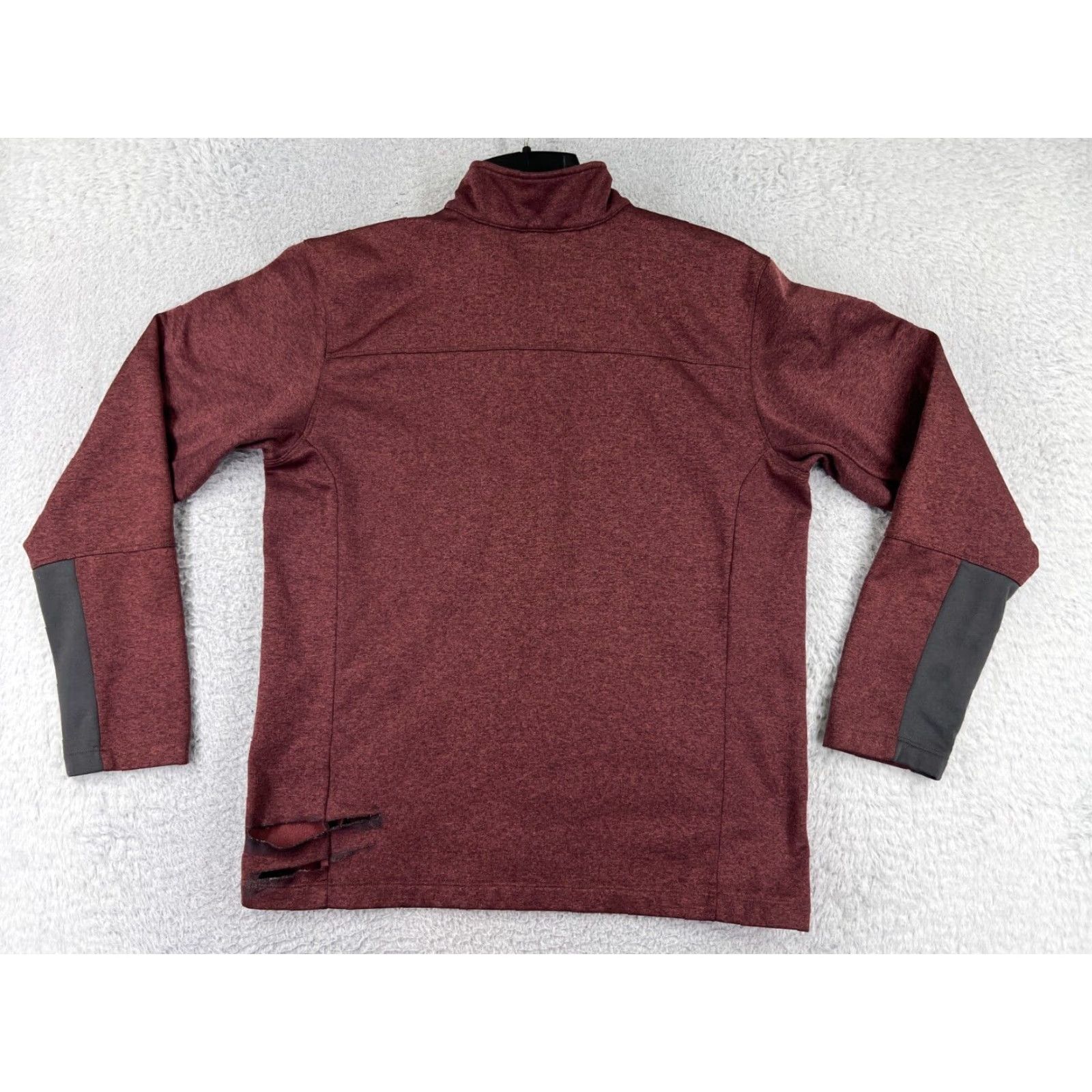 The North Face The North Face Sweater Mens Large Red 1/4 Zip Pullover Long Sleeve Polyester Knit Size US L / EU 52-54 / 3 - 2 Thumbnail