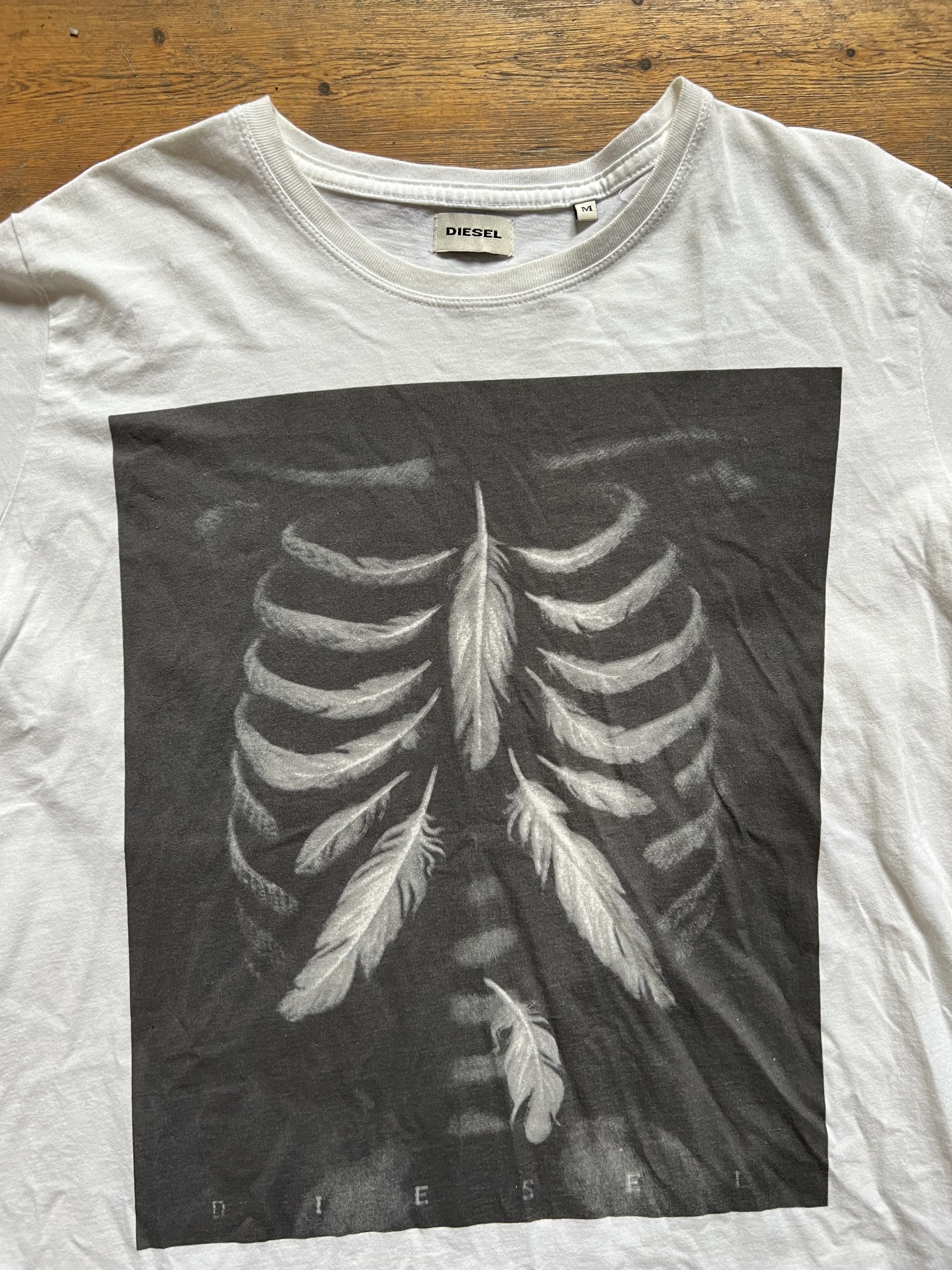 Diesel Diesel Skeleton Lungs Tee Y2k Size US M / EU 48-50 / 2 - 2 Thumbnail