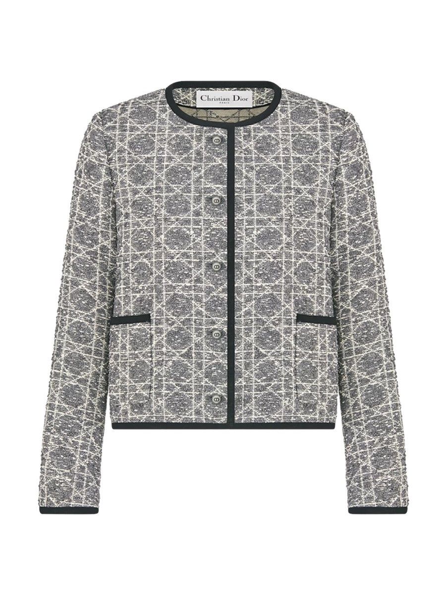 Dior DIOR "MACROCANNAGE" JACKET - GREY (FR 42) Size M / US 6-8 / IT 42-44 - 1 Thumbnail