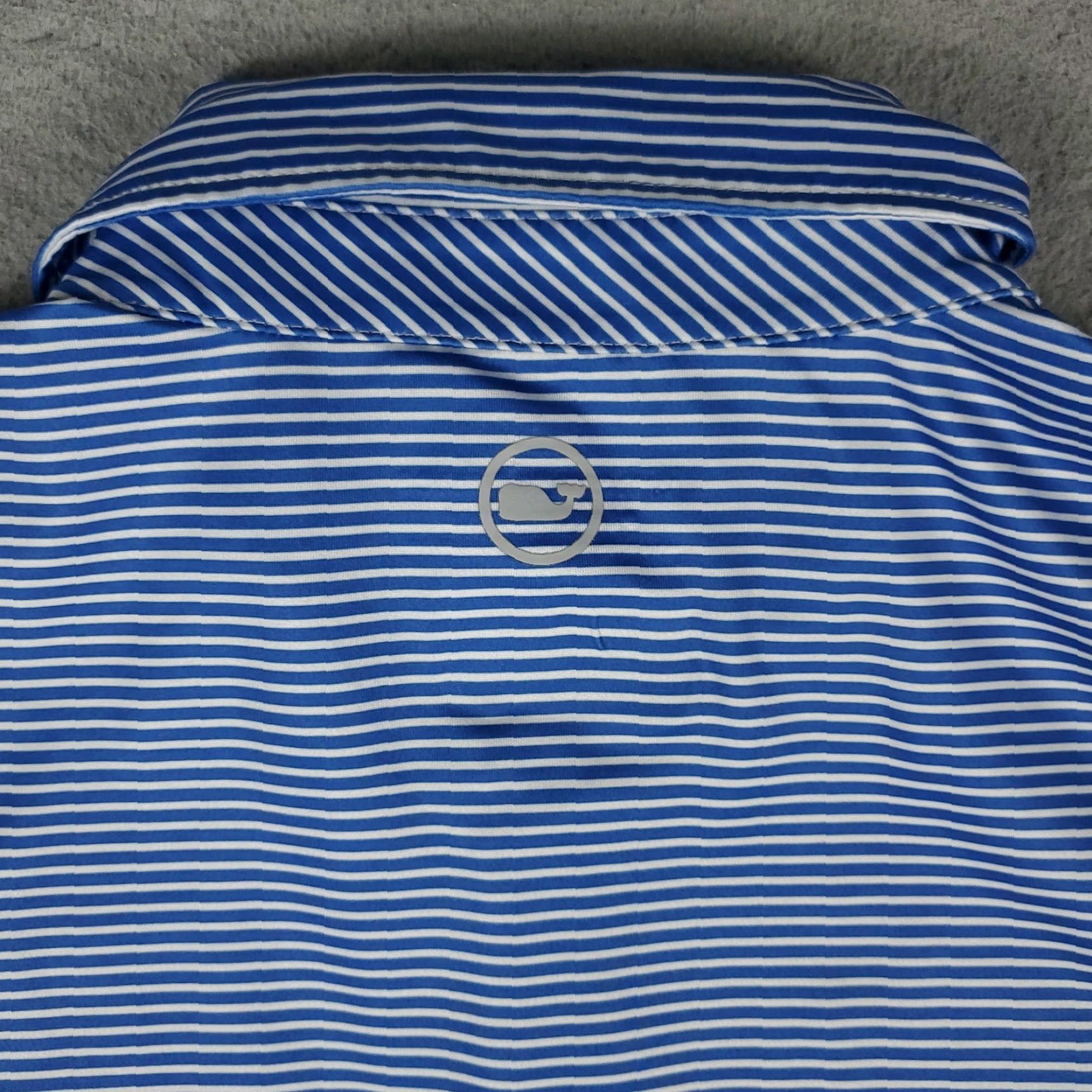 Vineyard Vines Vineyard Vines Polo Shirt Mens M Blue Striped Performance Golf Stained Size US M / EU 48-50 / 2 - 7 Thumbnail