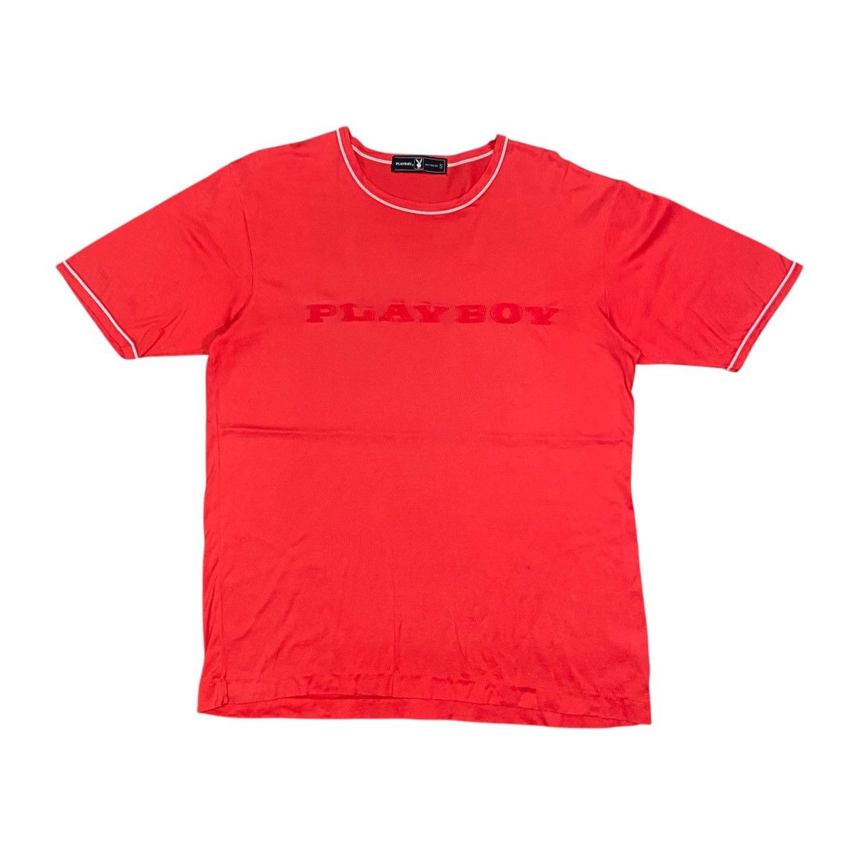 Playboy × Vintage Vintage Playboy Embroidery Spellout T Shirt Size US S / EU 44-46 / 1 - 1 Thumbnail