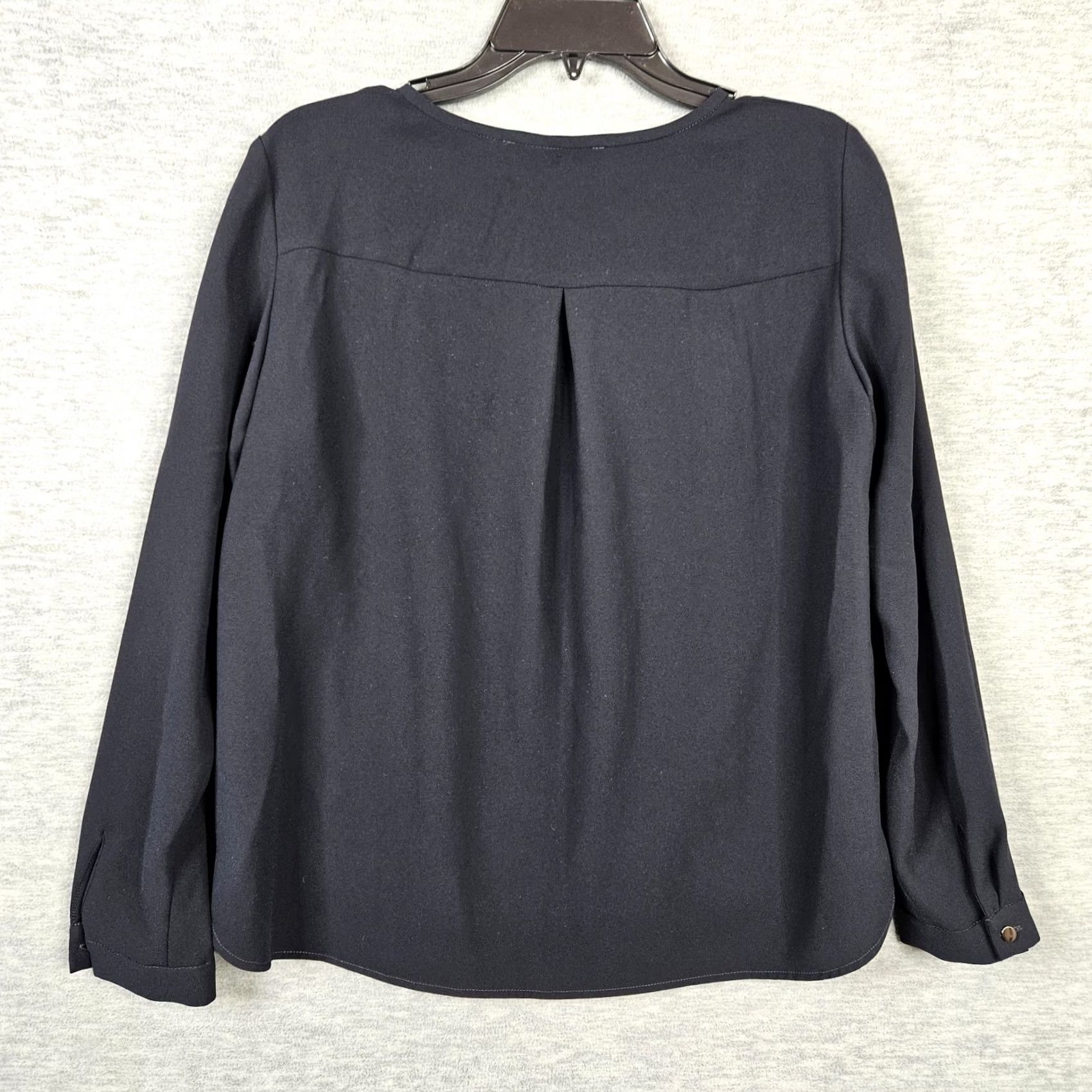 Vintage UNTITLED Women's Black Long Sleeve Blouse Size 2 Regular Size XS / US 0-2 / IT 36-38 - 2 Thumbnail