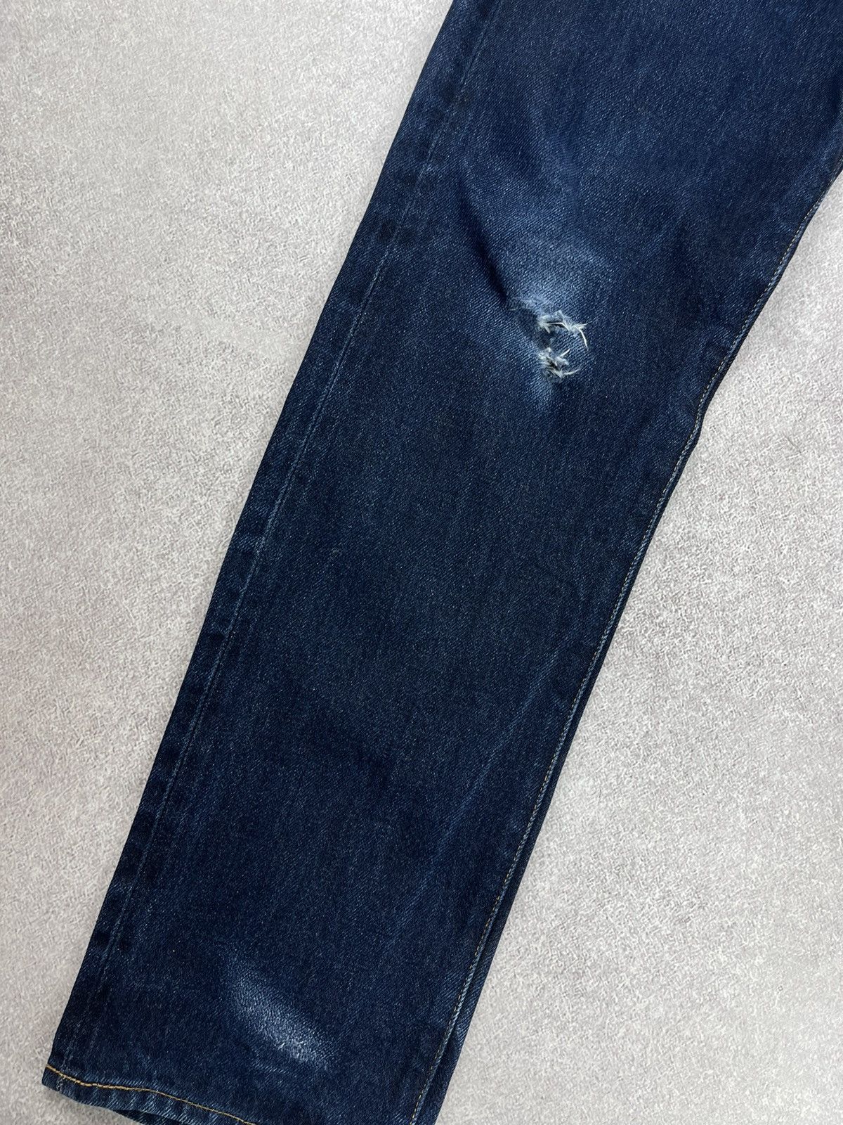 Indigofera Vintage Indigofera Selvedge Distressed Denim Jeans Size 34 Size US 34 / EU 50 - 6 Thumbnail