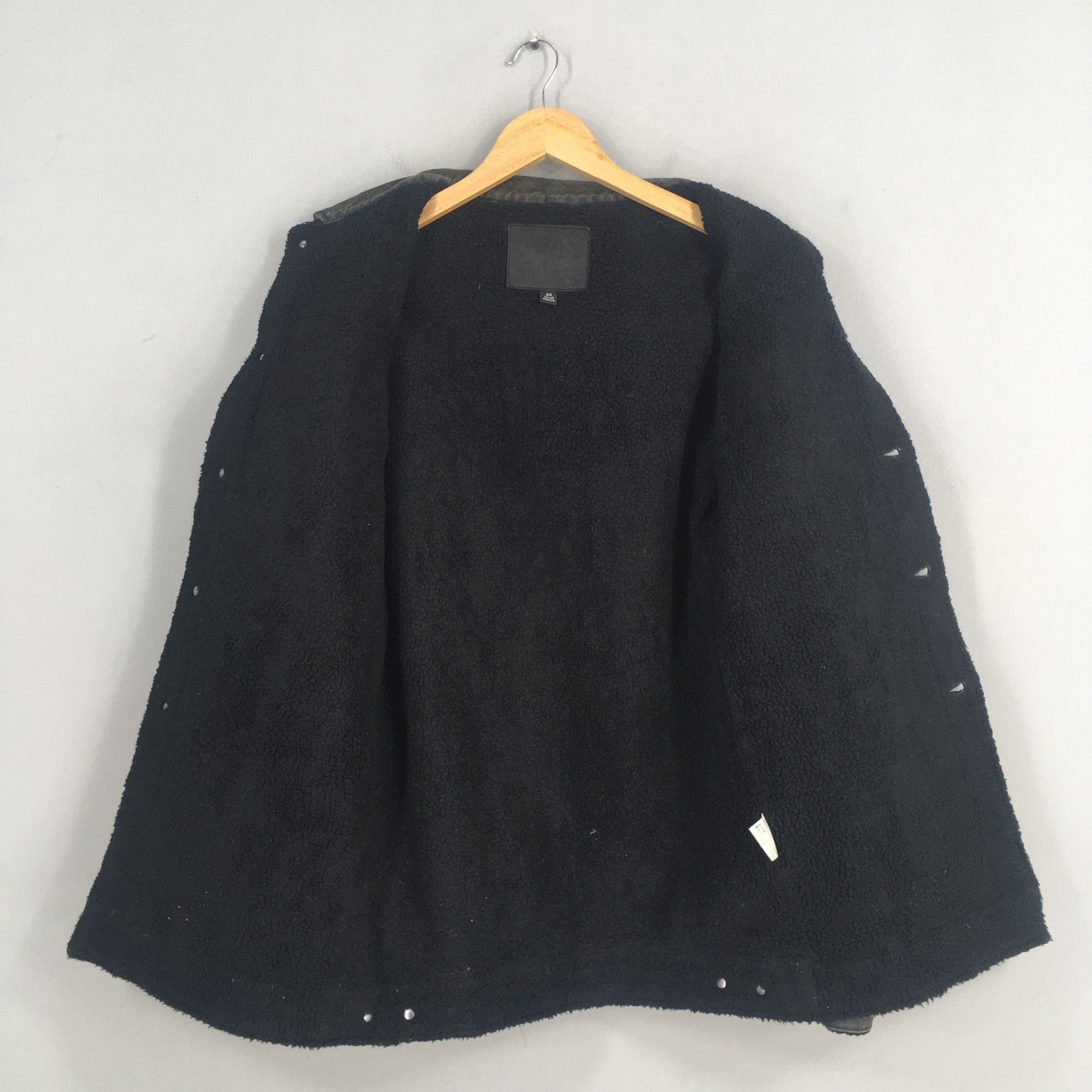 If Six Was Nine Lad Musician Japan Sherpa Black Denim Jacket Medium Size US M / EU 48-50 / 2 - 5 Thumbnail