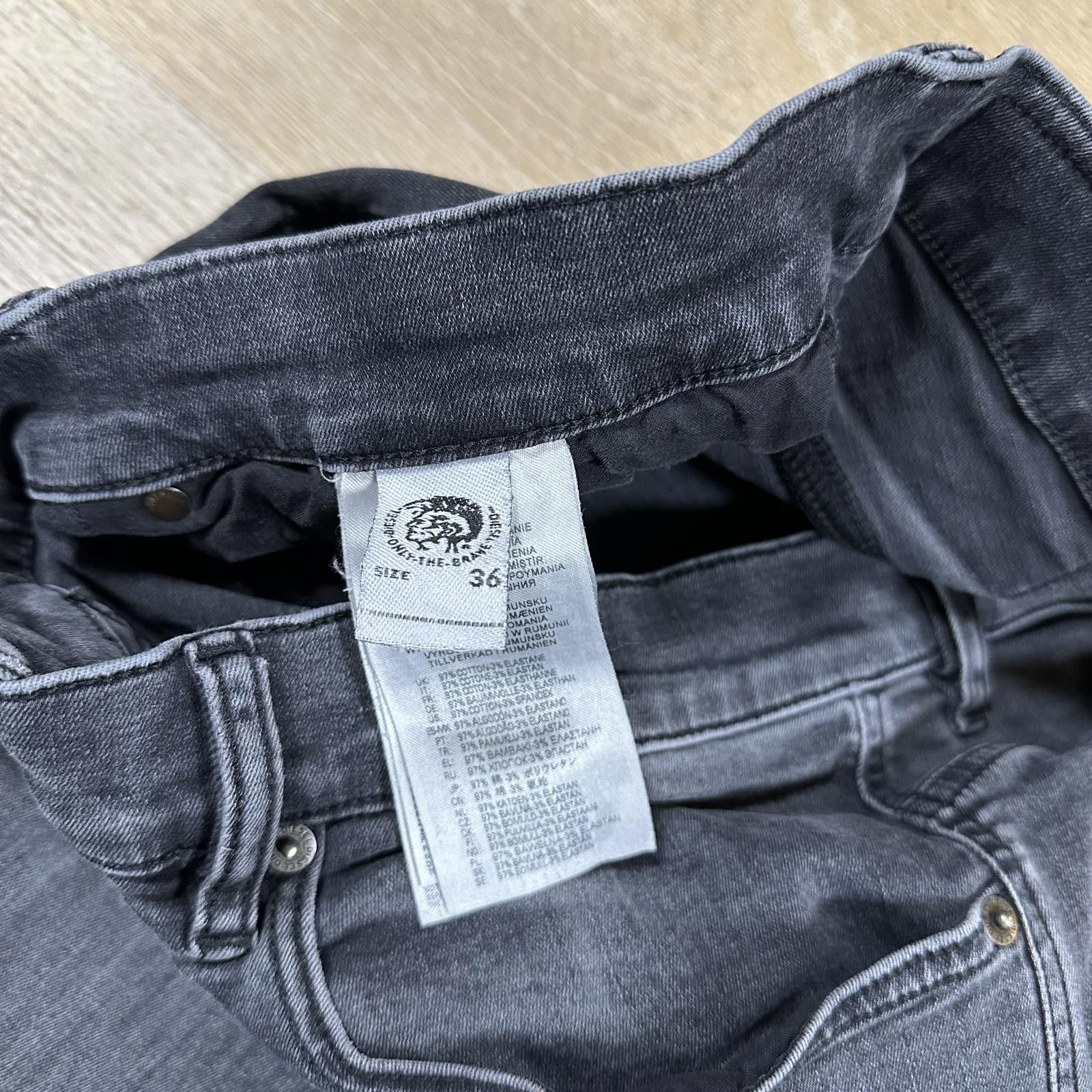 Diesel Diesel Men's D-ISTORT Skinny Jeans Size 30 Black Faded Wash Size US 30 / EU 46 - 7 Thumbnail