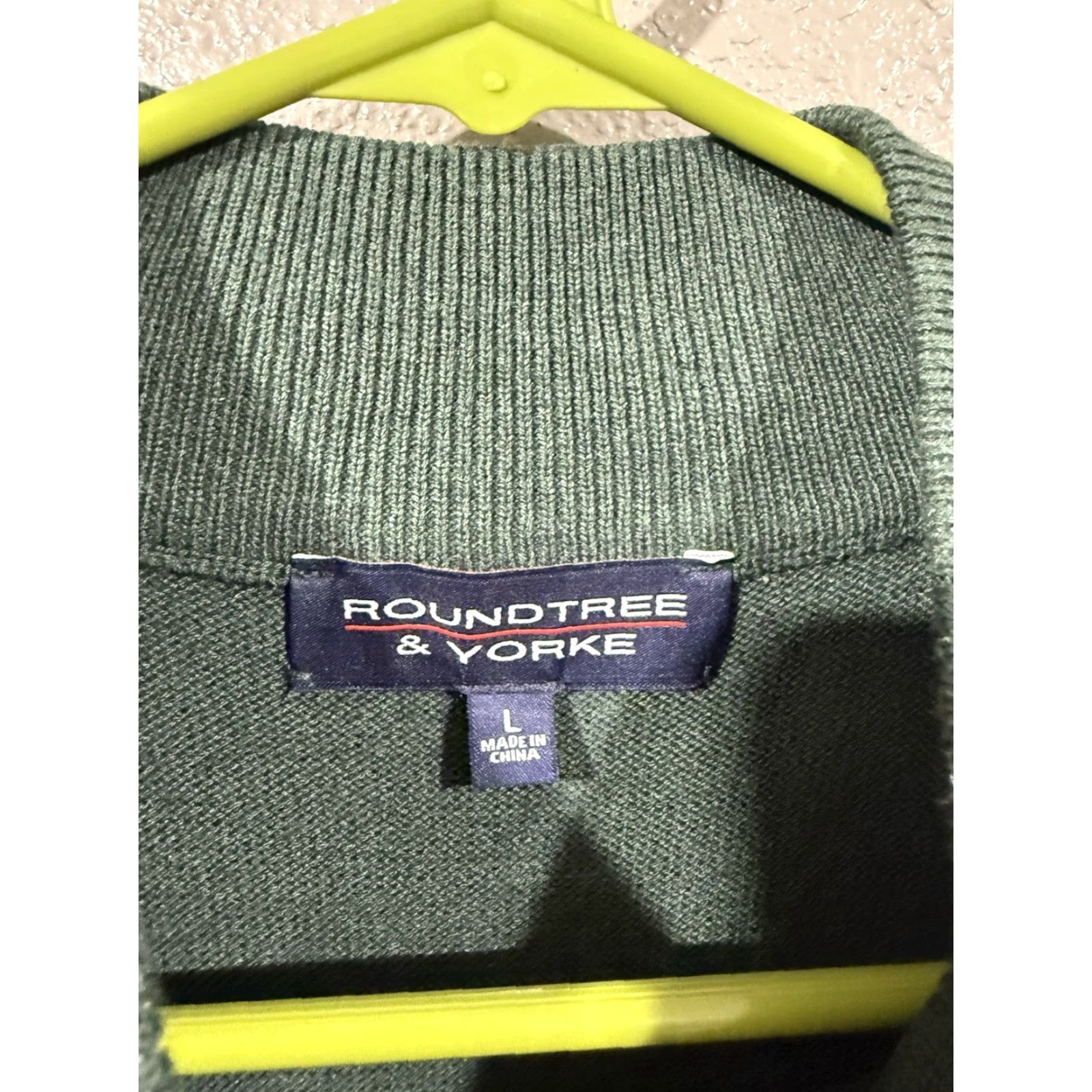 Roundtree & Yorke Roundtree & Yorke Mens L 1/4 Zip Vest Green Casual Golf Activewear Size US L / EU 52-54 / 3 - 5 Thumbnail