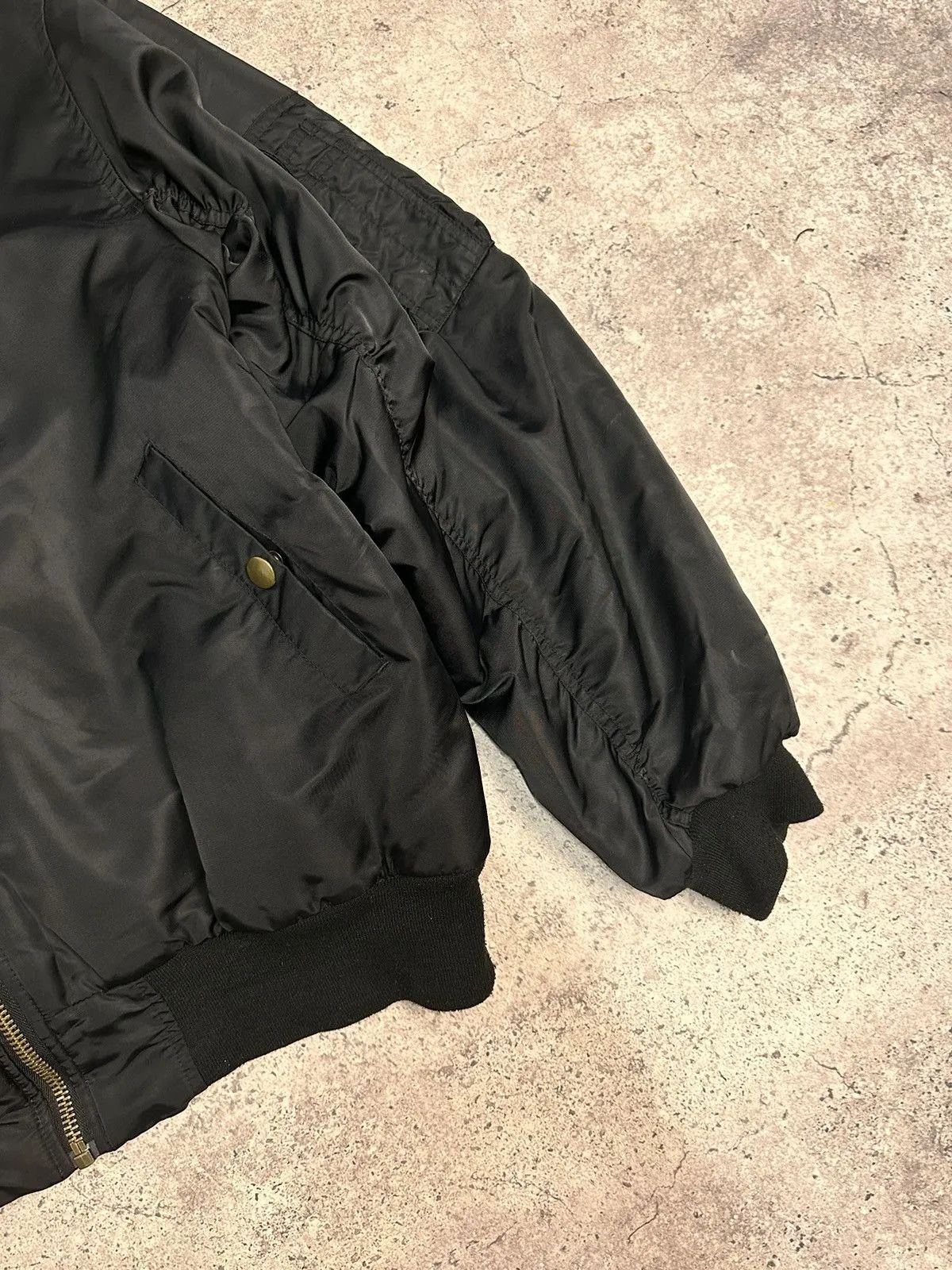Alpha Industries Vintage Nylon MA-1 jacket alpha bombers black y2k japan Size US XL / EU 56 / 4 - 6 Thumbnail