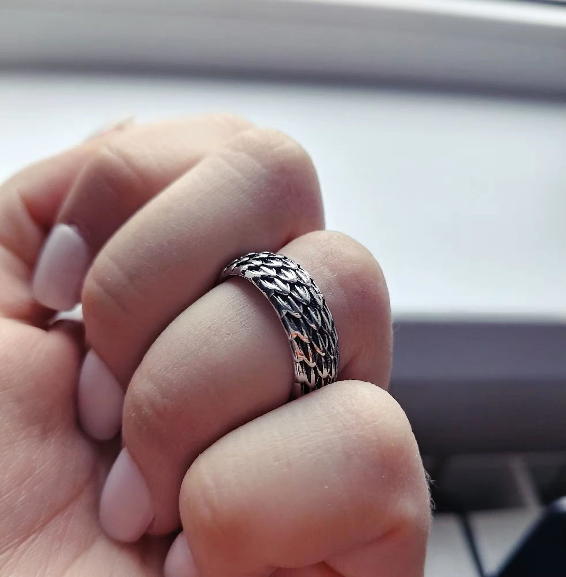 Designer × Japanese Brand Dragon Scale Adjustable Ring Size ONE SIZE - 6 Thumbnail