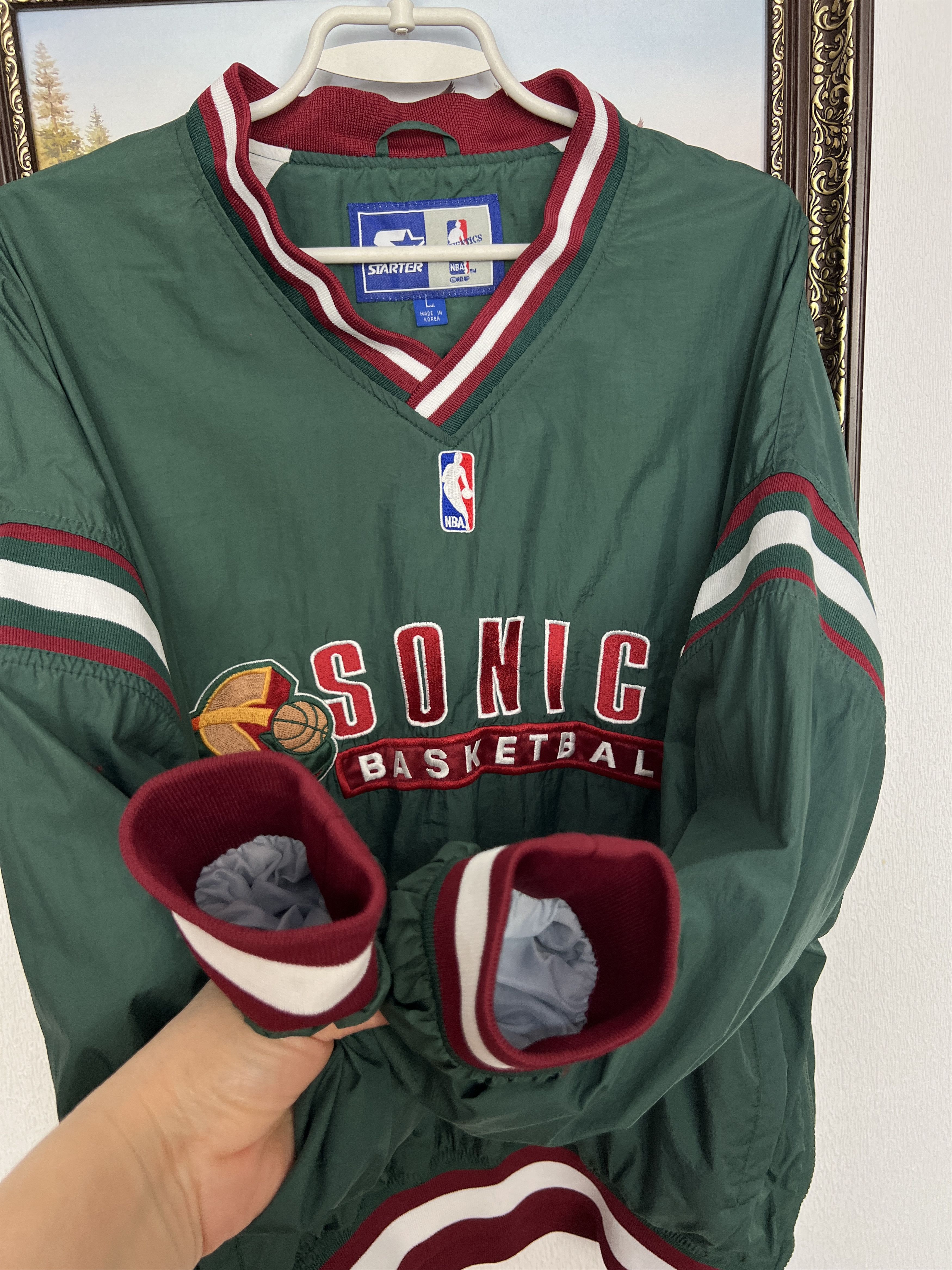 Starter Vintage 90's Seattle Sonics Supersonics Jacket NBA Bomber Size US M / EU 48-50 / 2 - 7 Thumbnail