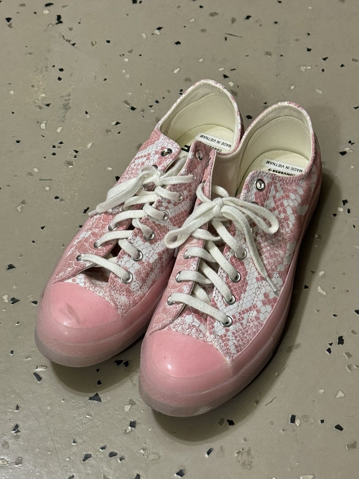 Converse × Golf Wang × Vintage Golf wang pink snake skin sneakers Size US 11.5 / EU 44-45 - 3 Thumbnail