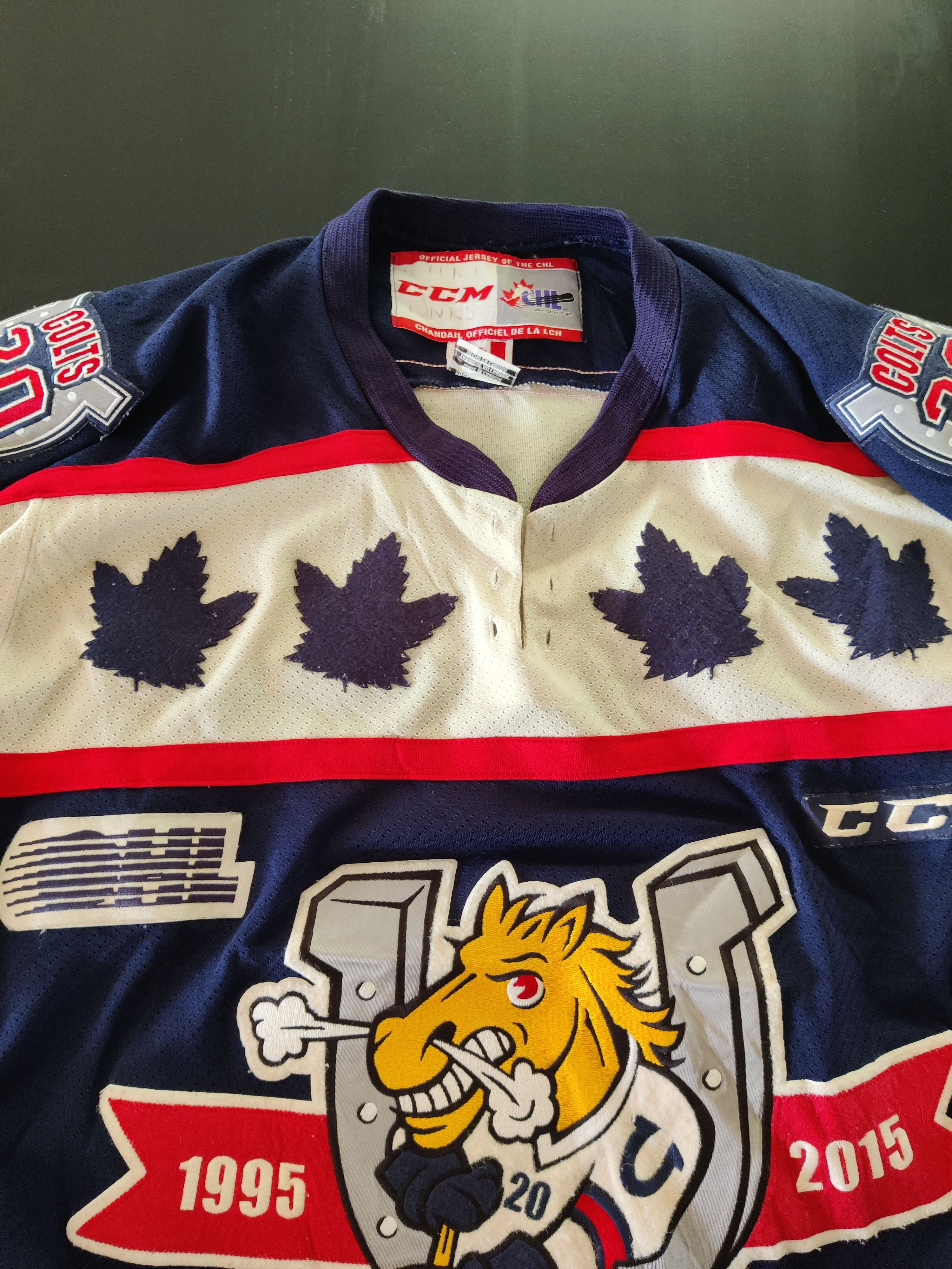 Ccm CCM Barrie Colts OHL CHL Jersey 20th Anniversary 1995 M Size US M / EU 48-50 / 2 - 8 Thumbnail