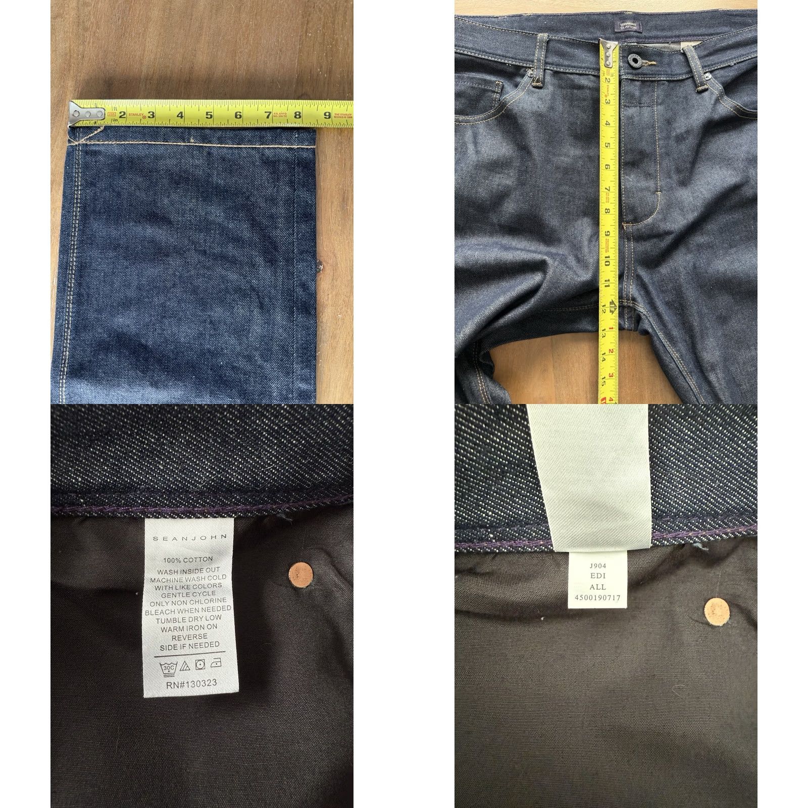 Sean John Y2K Sean John Jeans Clayton Straight 40x32 Regular Blue Denim Mens Jeans 90s Hip Hop City Logo Dark Wash Color Blue Size US 40 / EU 56 - 8 Thumbnail